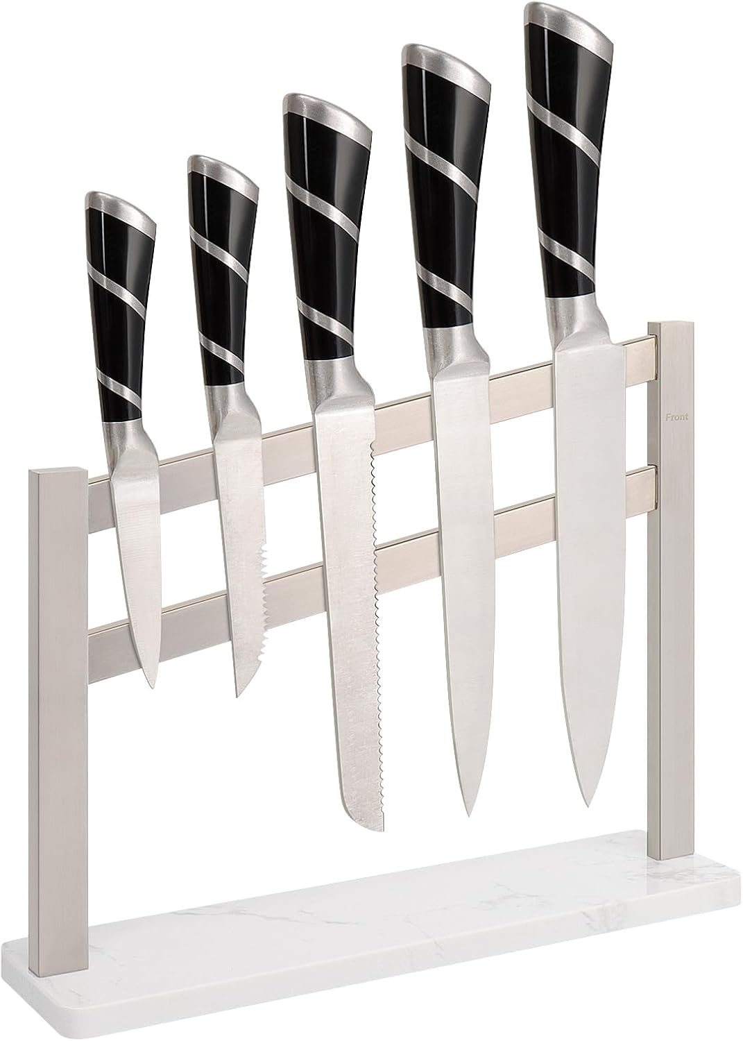Sturdy Magnetic Knife Holder with Marble Base Perfect for Kitchen Storage