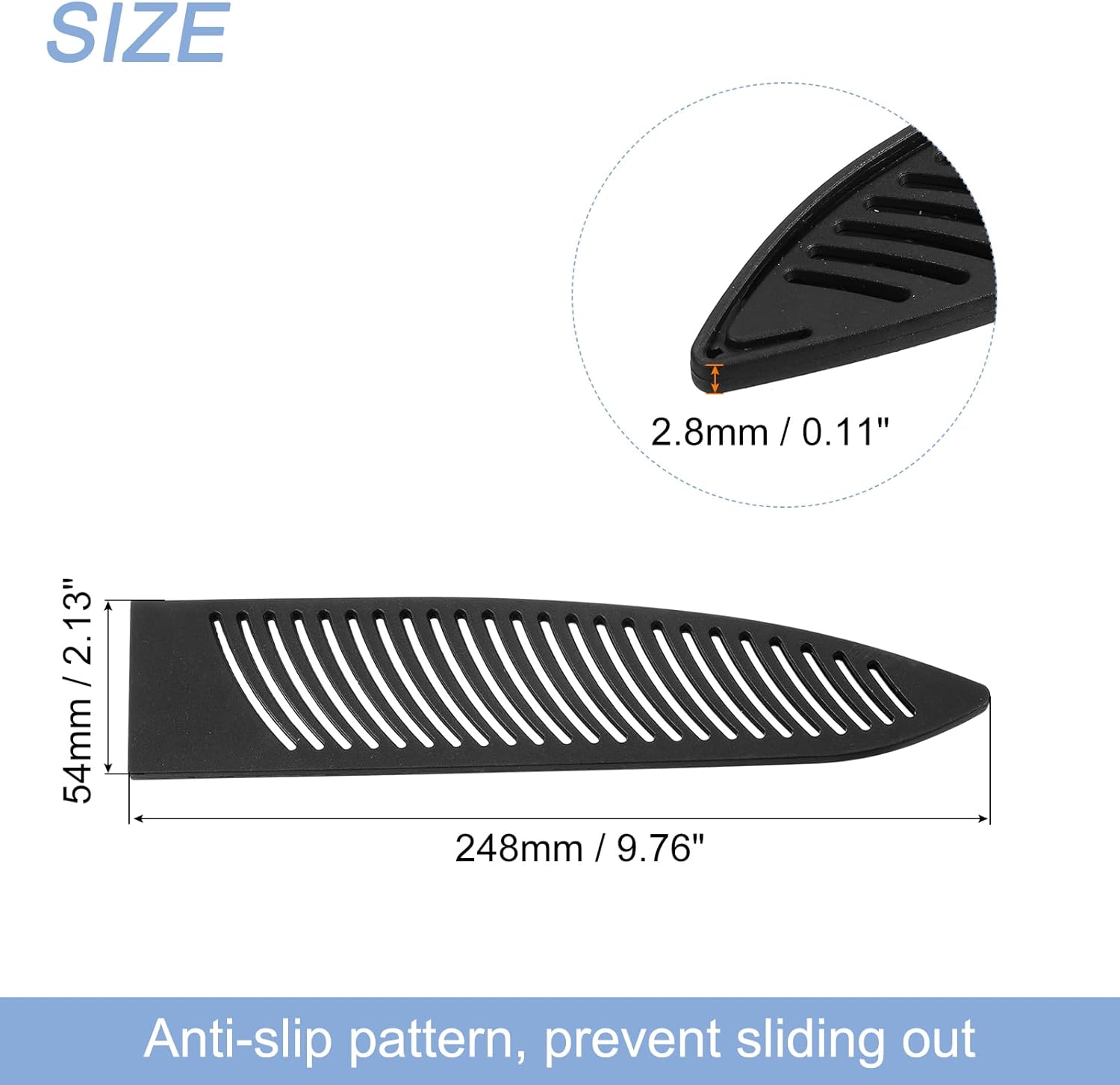 2Pcs Knife Cover Sleeves Black