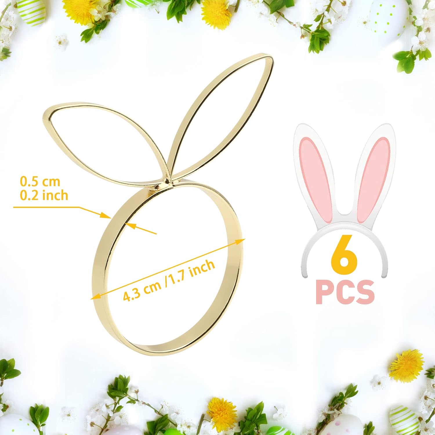 Kesote bunny napkin rings for Easter dinner table decor