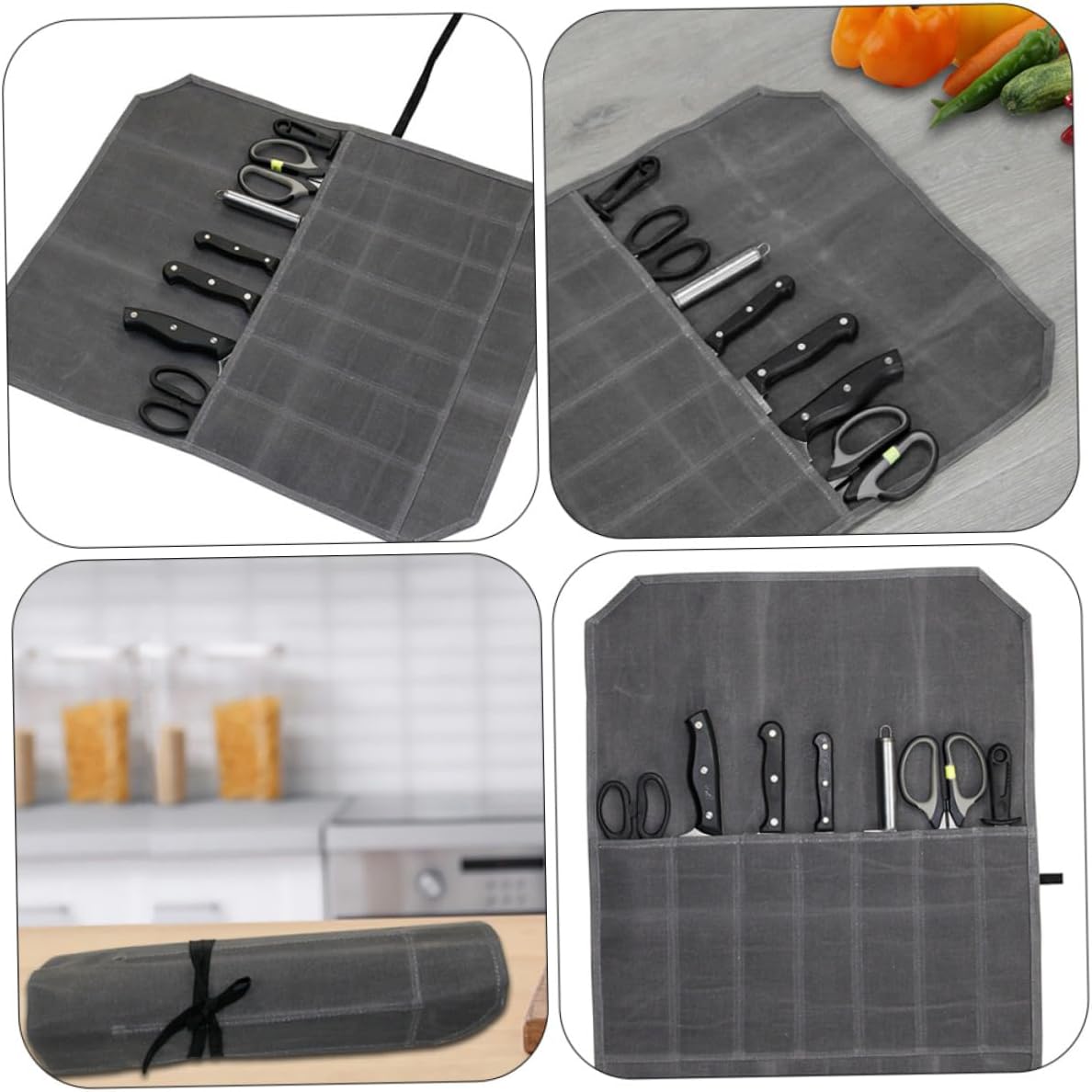 Durable Outdoor Travel Cutlery Storage Pouch Foldable Knives Organizer