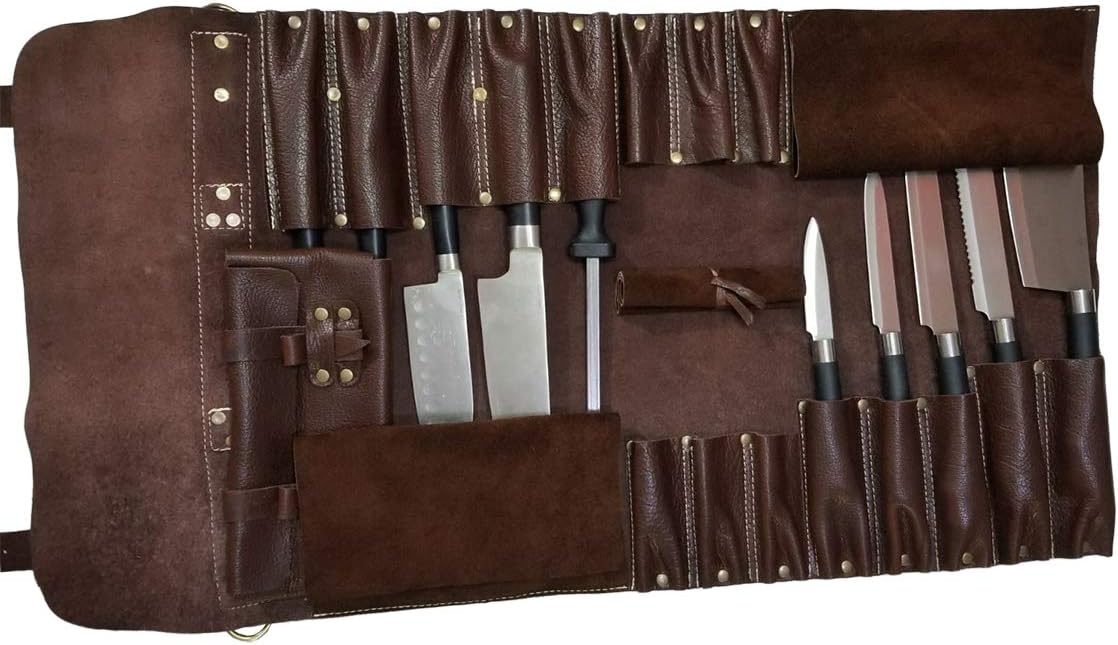 Luvsecretlingerie Chef Knife Roll with 16 Pockets