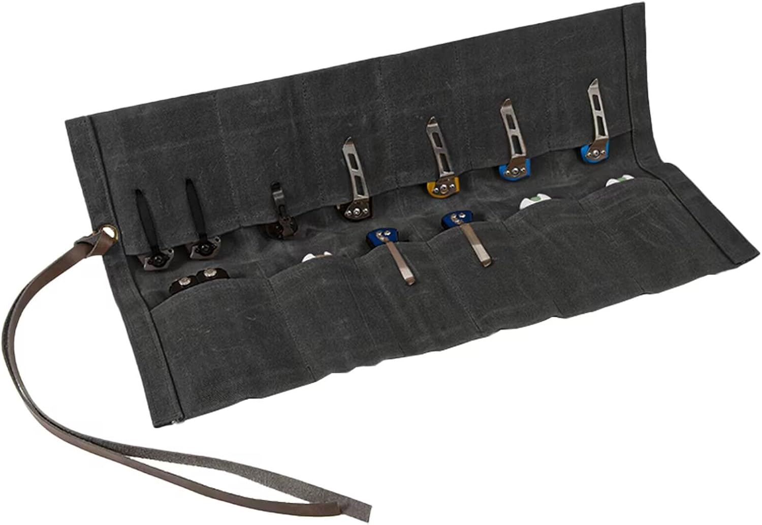 Baizoy 12-Slot Folding Knife Holder Bag EDC Knives Organizer