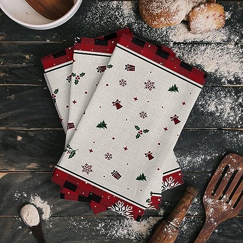 ZOE GARDEN Microfiber Snowman 18x28 Quick Dry Eco-Friendly Christmas Dish Towel