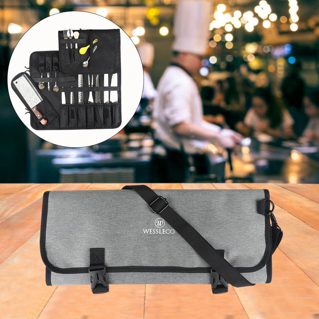 Chefs Roll Bag 14 Slot Organizer for Cooking and Travel