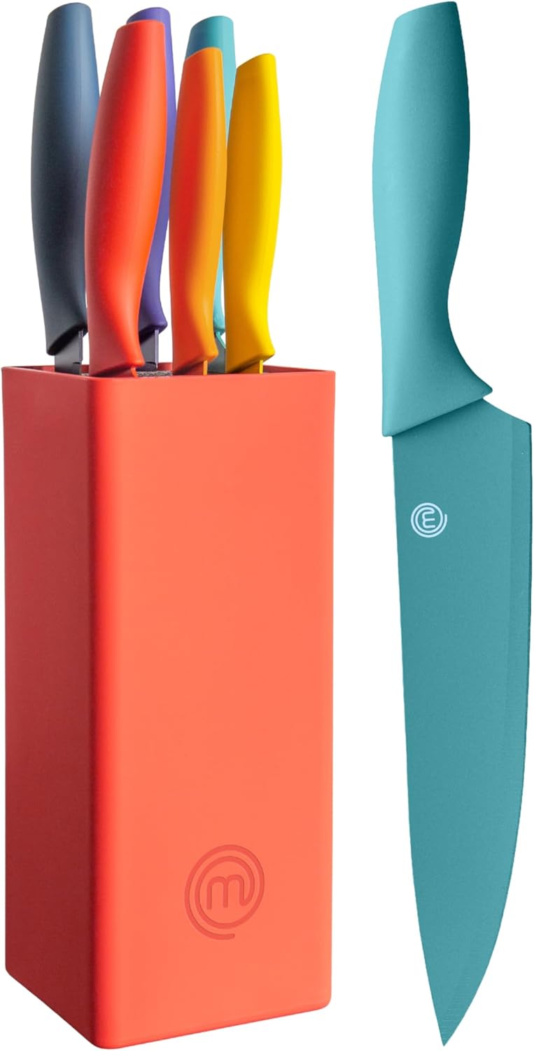 MasterChef 6-Piece Knife Block Set Red