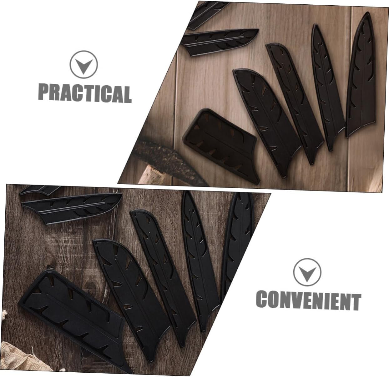 PRETYZOOM 8pcs Kitchen Knife Blade Guards Set