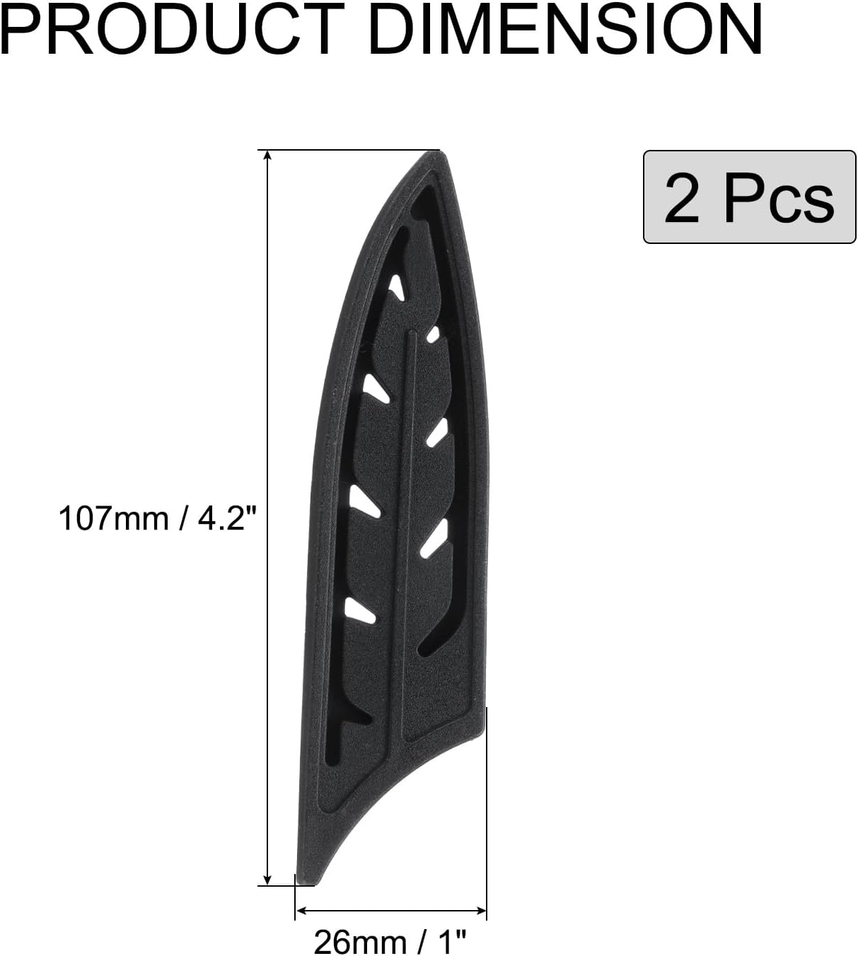 Uxcell 2-Piece Knife Cover Sleeves Black