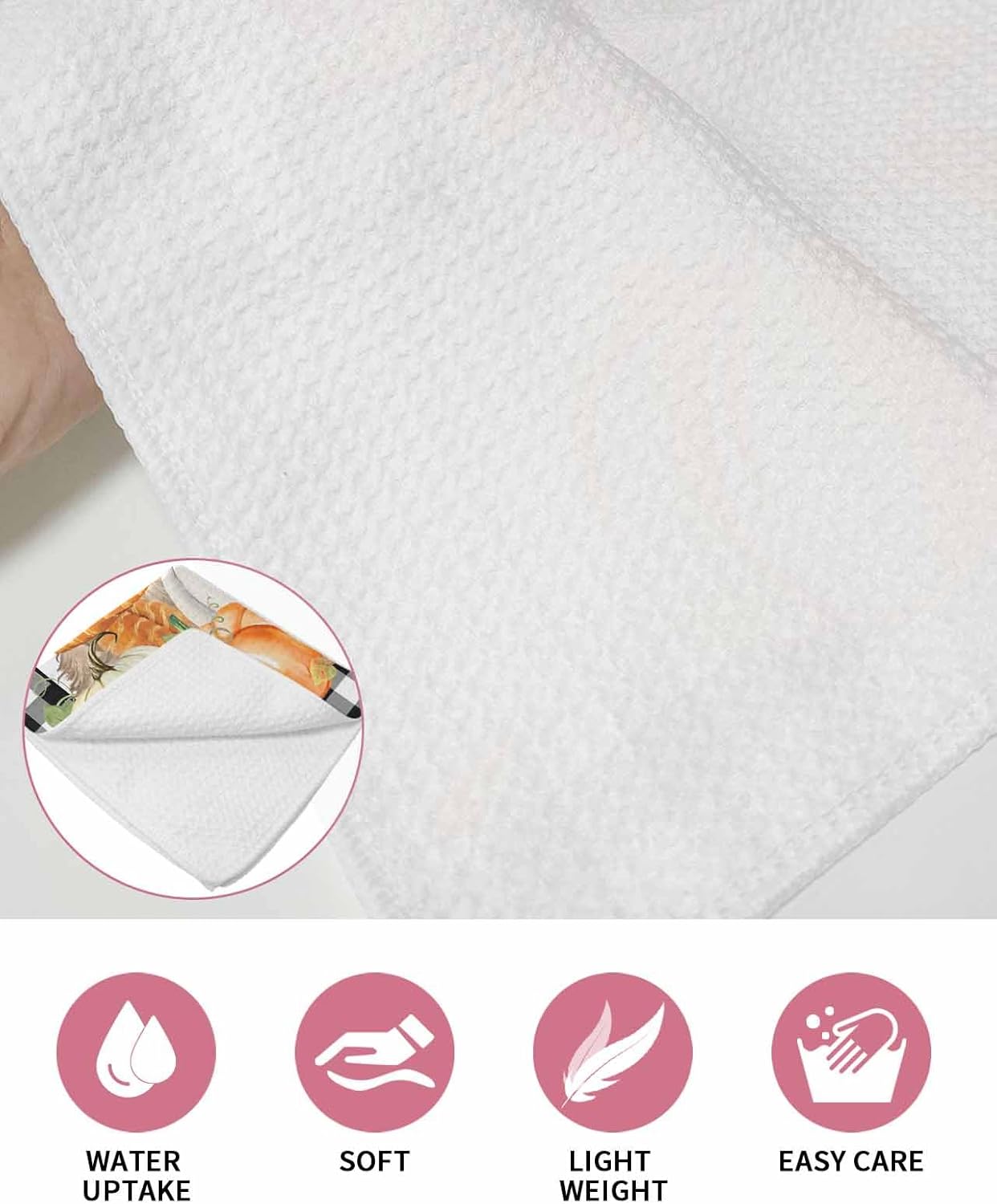 Habtucy Thanksgiving Pumpkin Dog Towels Set 4-Piece