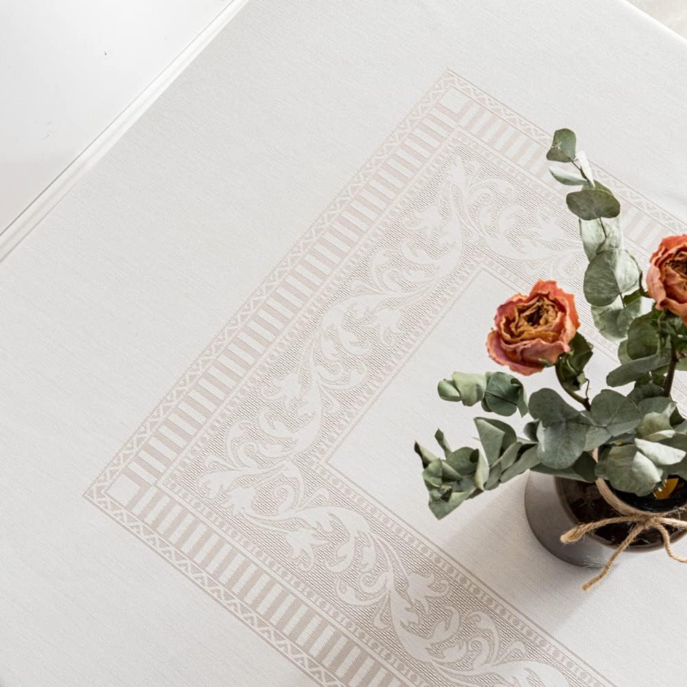 GOLD SAIL Premium Taupe Tablecloth - Outdoor Waterproof Rectangle