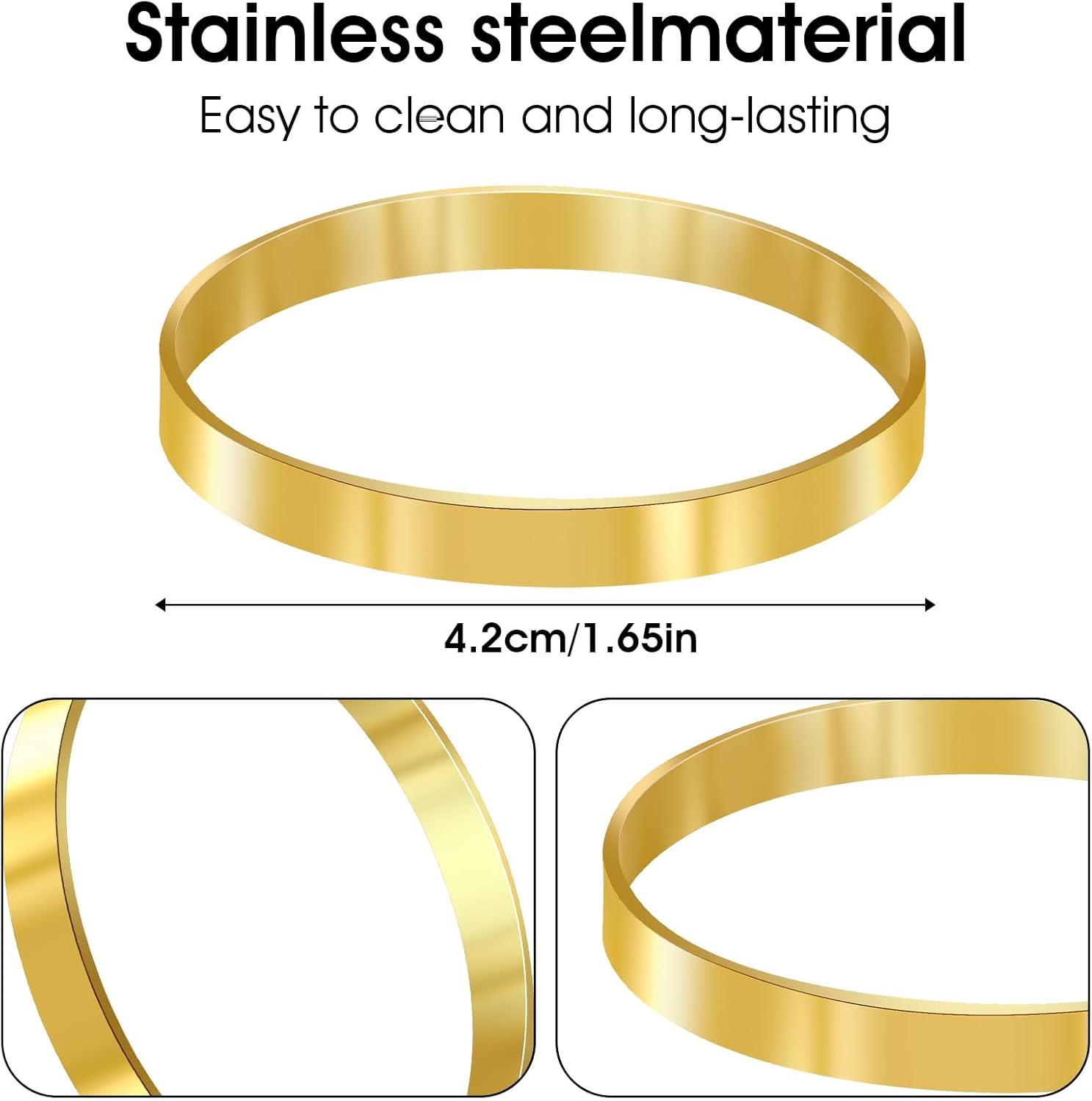 Durable Gold Napkin Rings for Parties Weddings