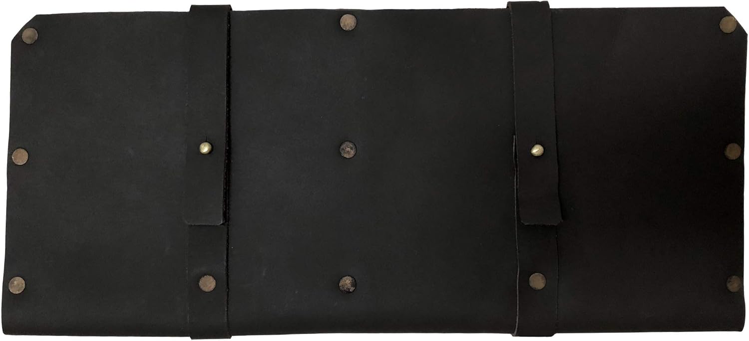 LuvSecretBr Premium Leather Chefs Knife Case Perfectly Organized Space for 4 Knives