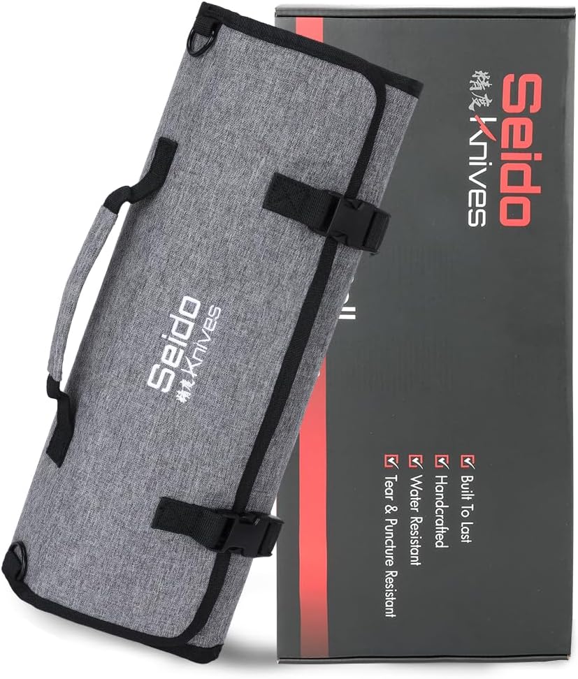 Seido Knives Chefs Knife Roll Bag with 16 Slots