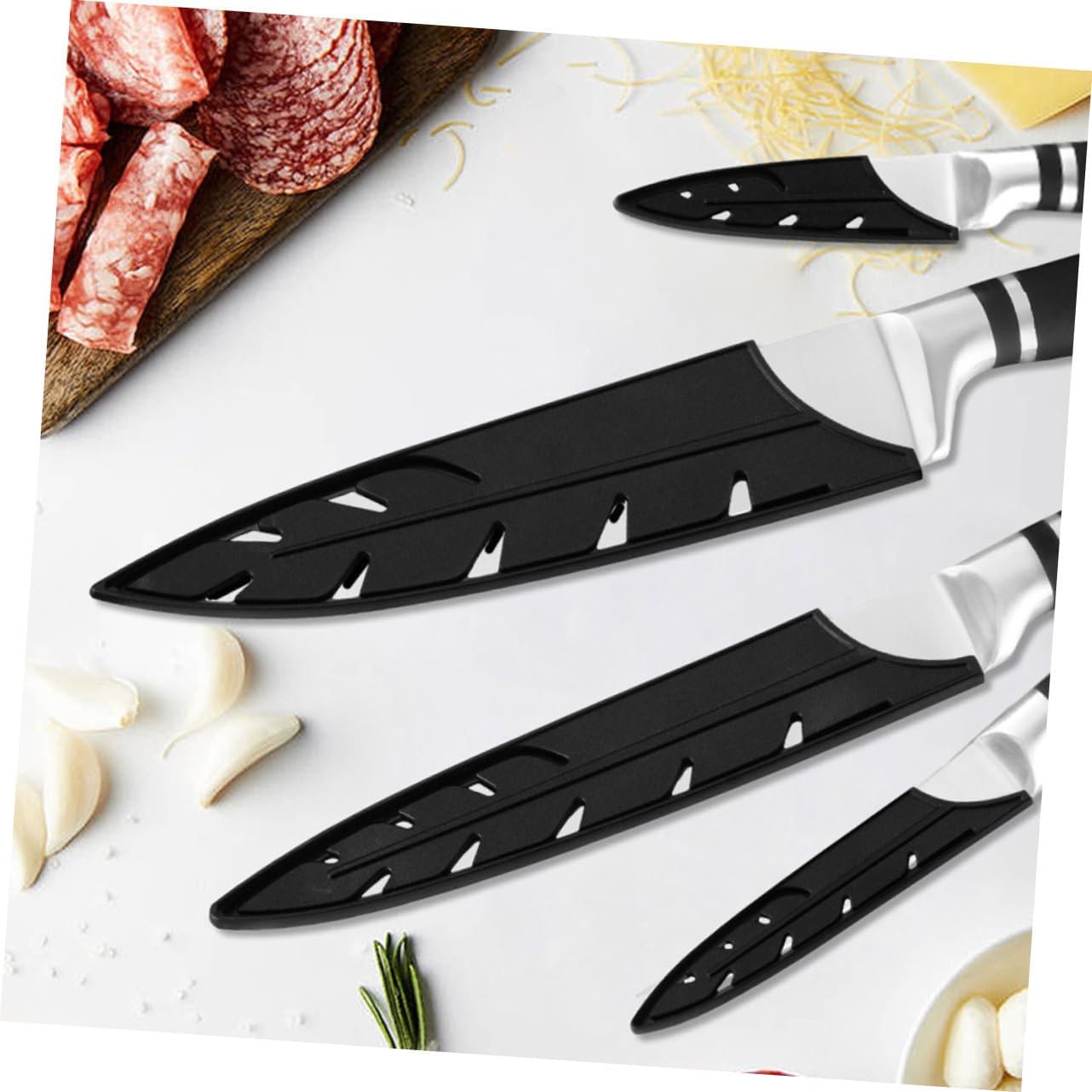 PRETYZOOM 8pcs Chef Knife Set Plastic Cutter Covers