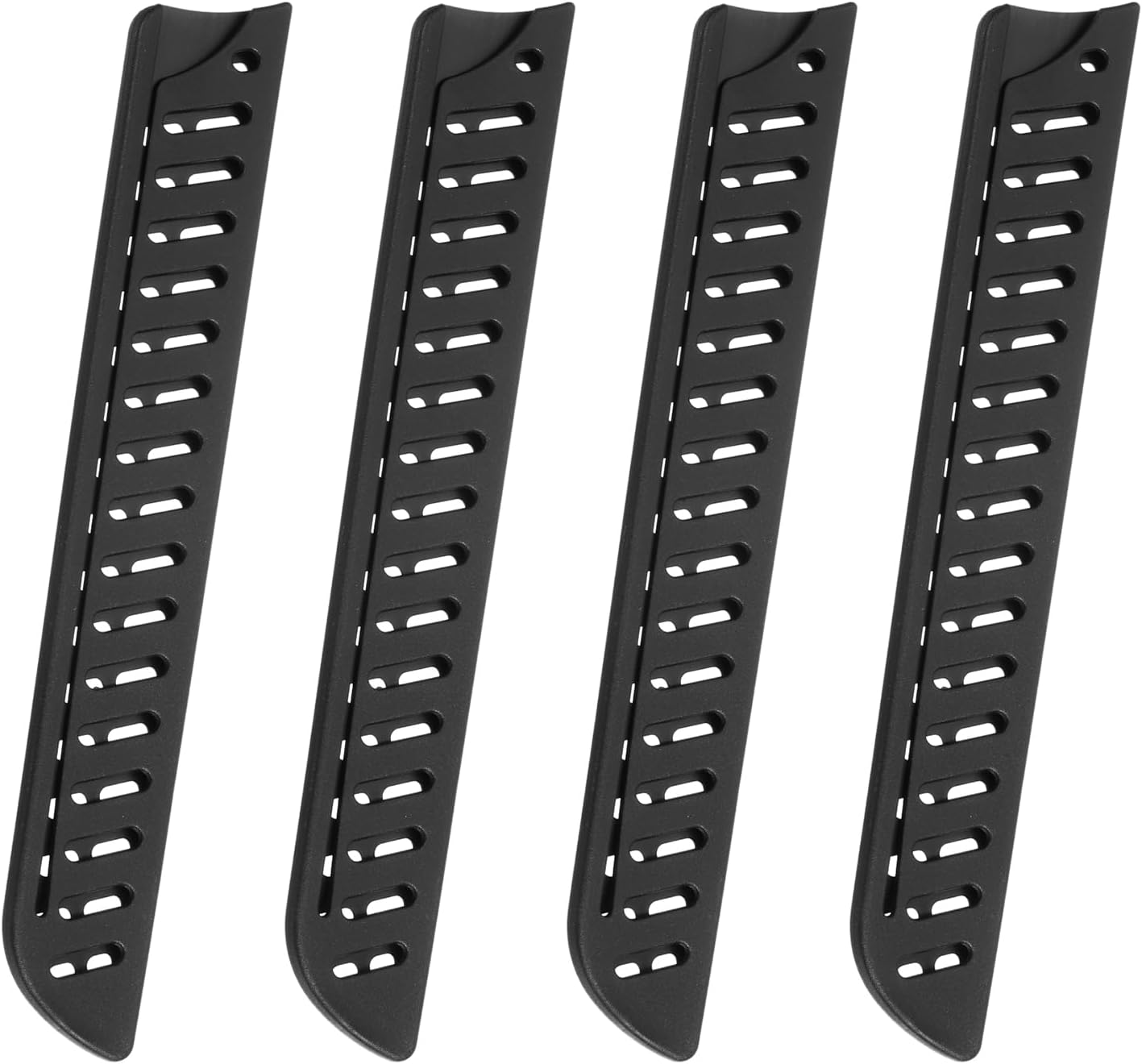 4-Piece 8-inch Knife Edge Guards Durable Black Kitchen Set