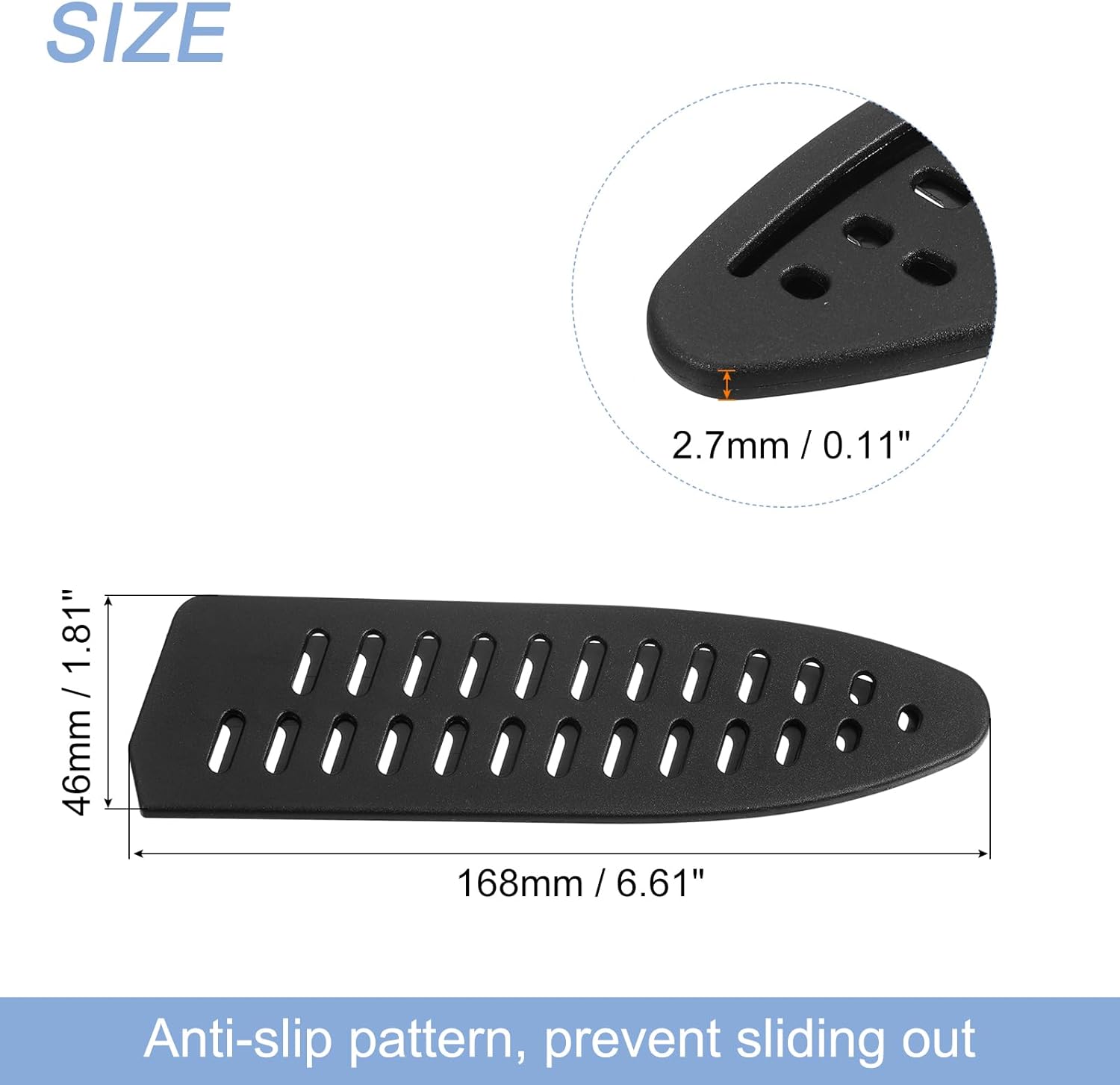 4Pcs Black Knife Cover Sleeves Durable Edge Protector