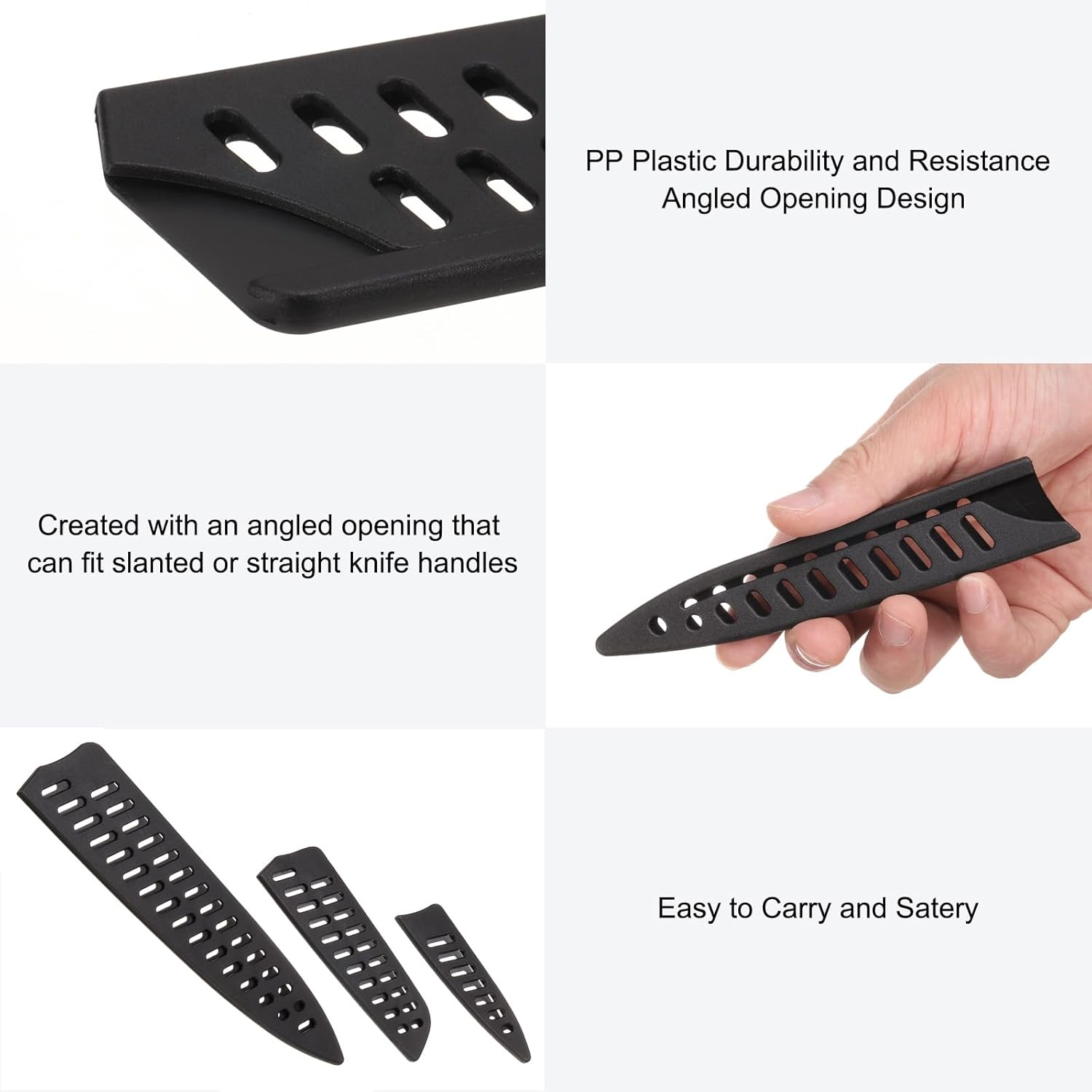 3-Piece Knife Cover Set Durable Protection for Your Kitchen Knives