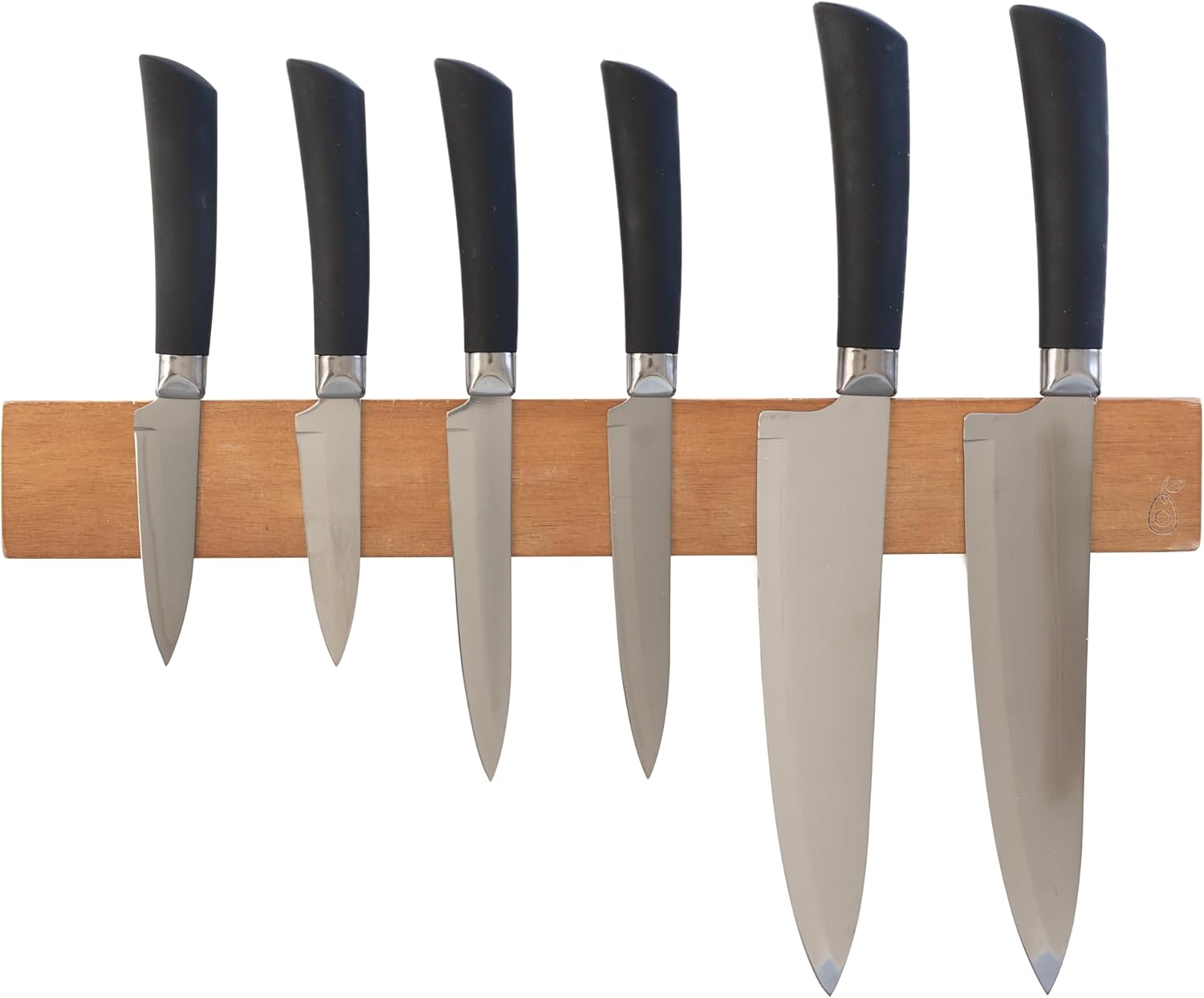 Sturdy Acacia Wood Magnetic Knife Holder for the Kitchen