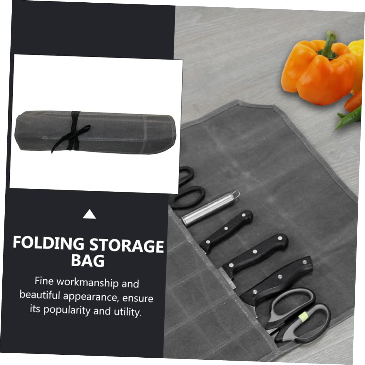 Durable Outdoor Travel Cutlery Storage Pouch Foldable Knives Organizer