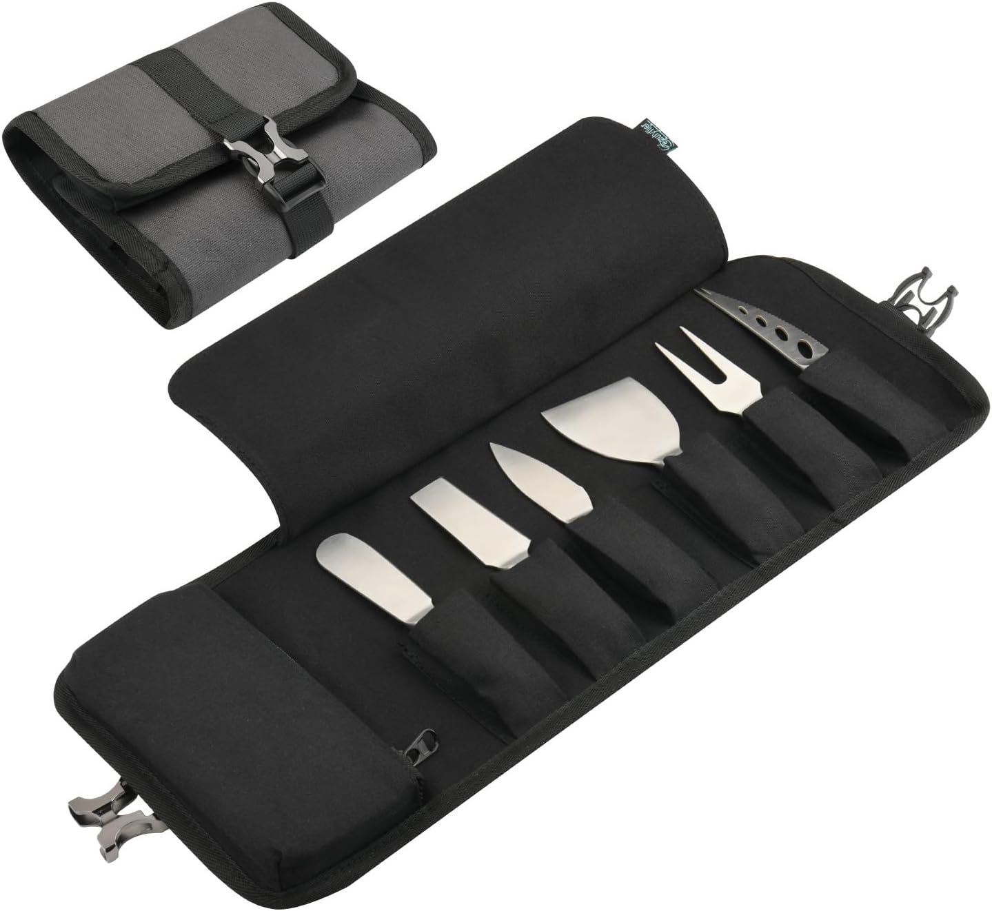 Cheese Knife Organizing Case Mini Knives Roll Bag for Travel Parties