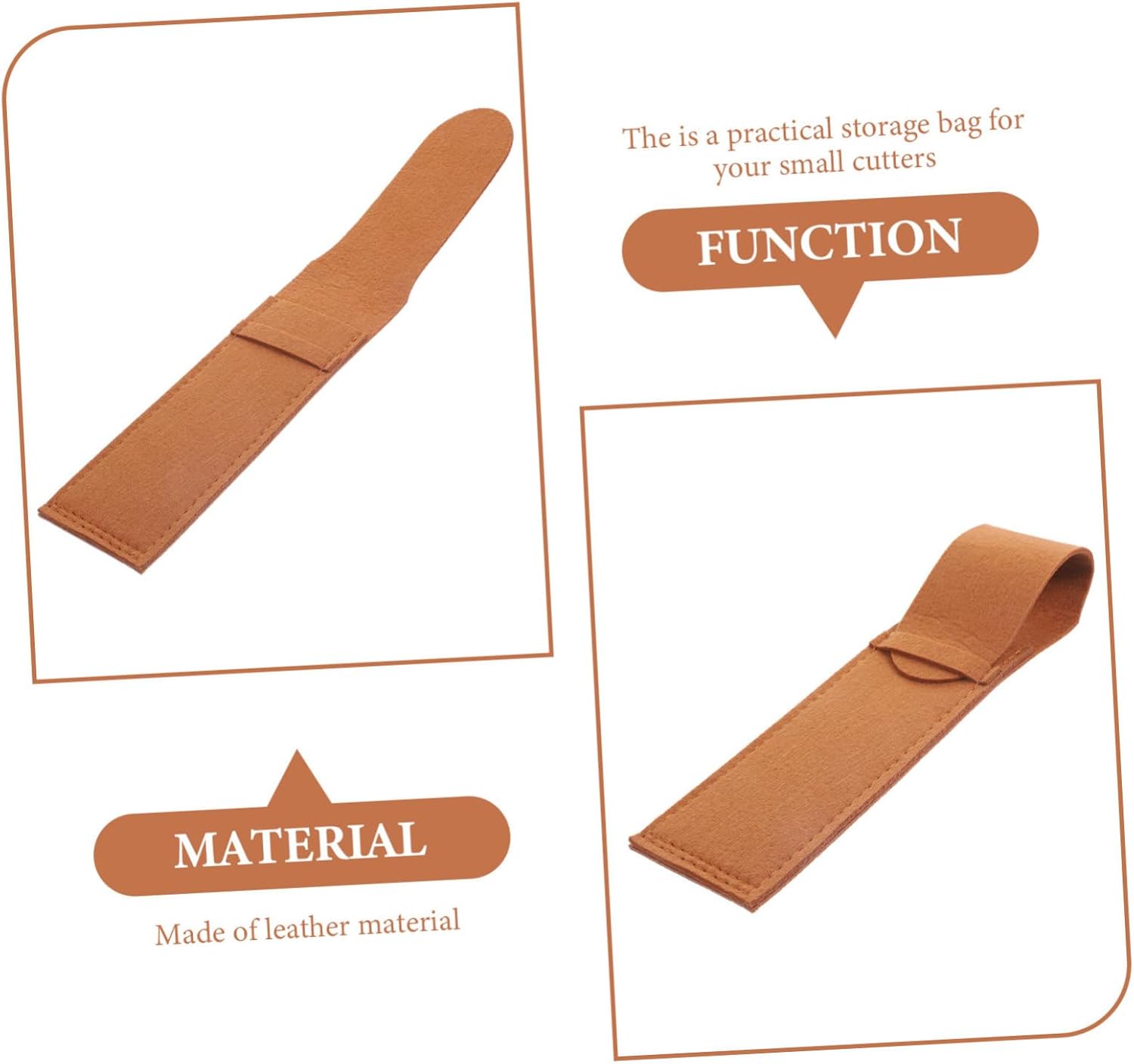 PRETTYZOOM 2pk Leather Cutlery Bag for Kitchen Storage