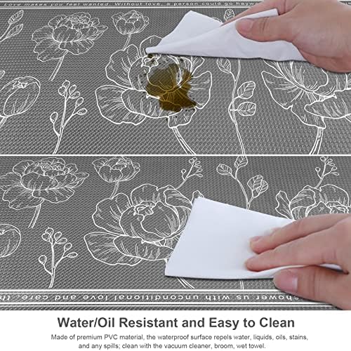Anti-Fatigue Kitchen Mat Set for Standing waterproof cushioned rug