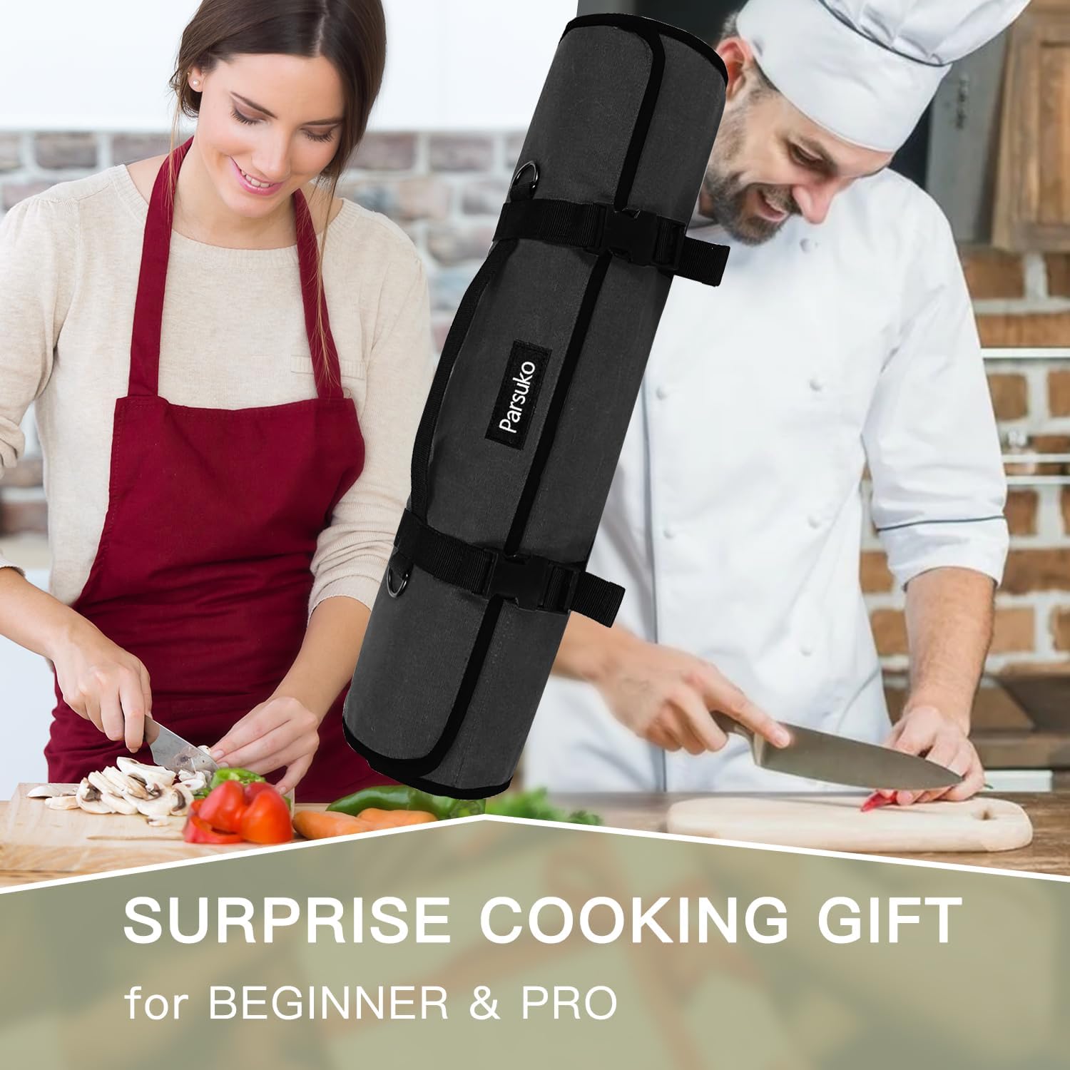 Parsuko Chef Knife Roll Bag