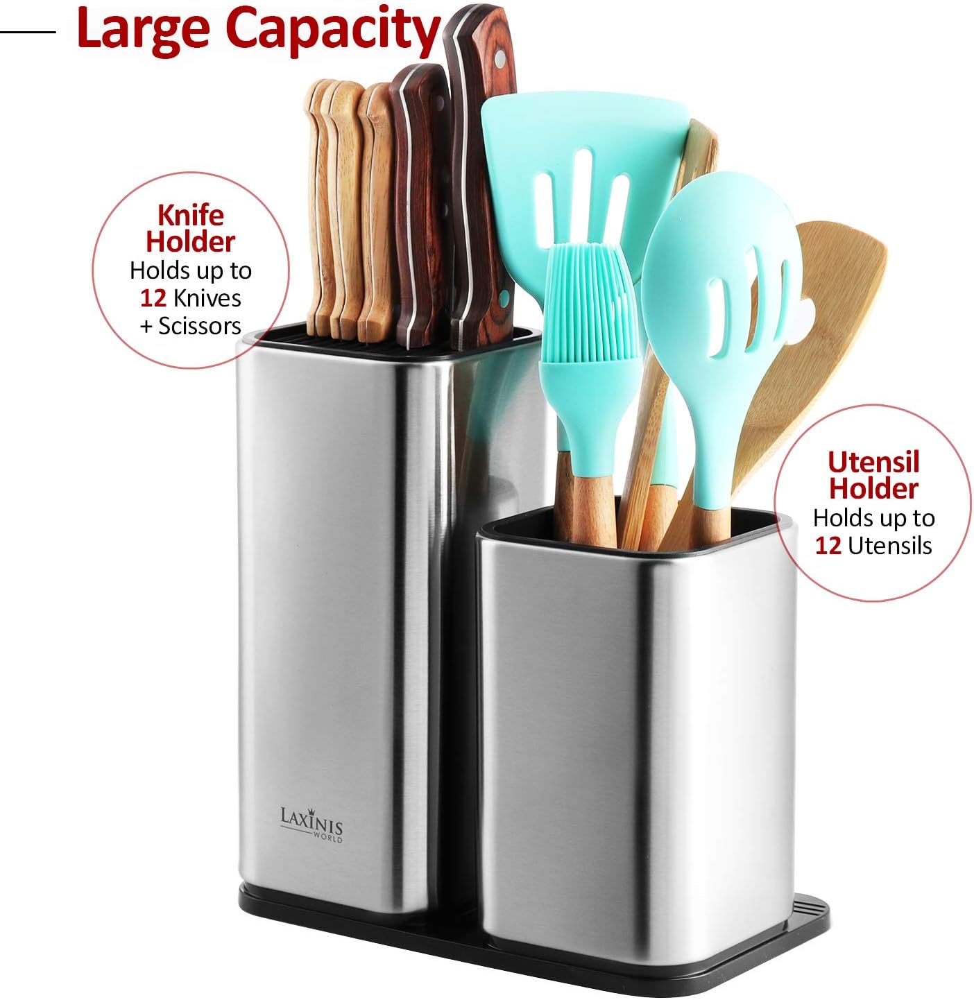 Perfect for Your Counter - Modern Knife Holder and Utensil Organizer