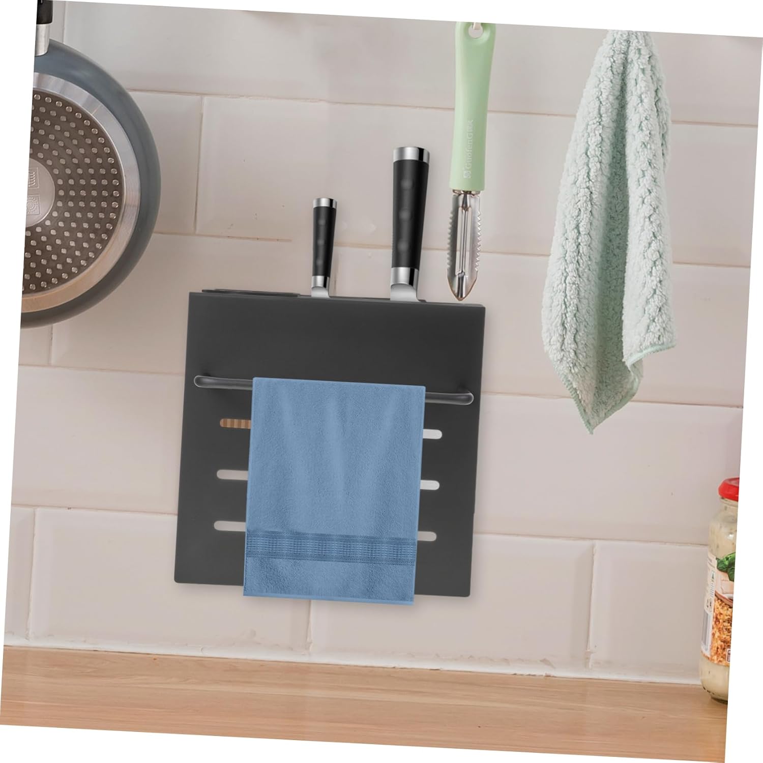 Wall-Mounted Knife Holder Space-Saving Storage Solution for Your Kitchen