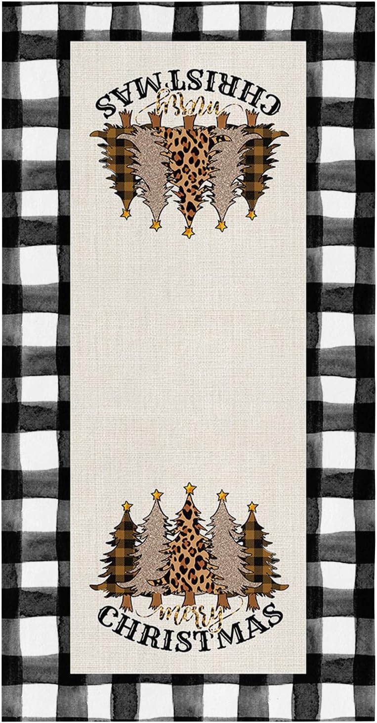Leopard Plaid Kitchen Towels Absorbent Durable Perfect Holiday Gift