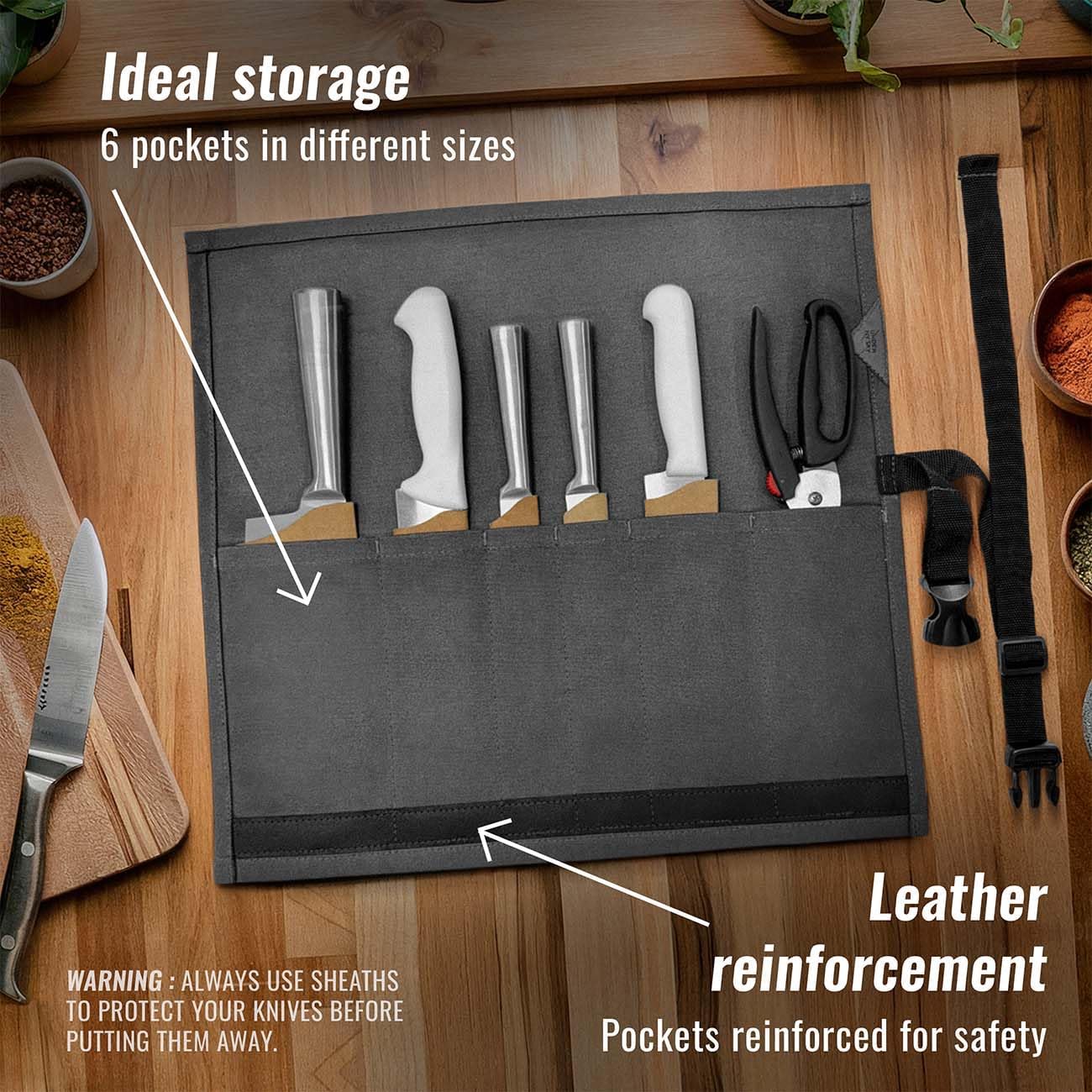 Under NY Sky Knives Roll Case