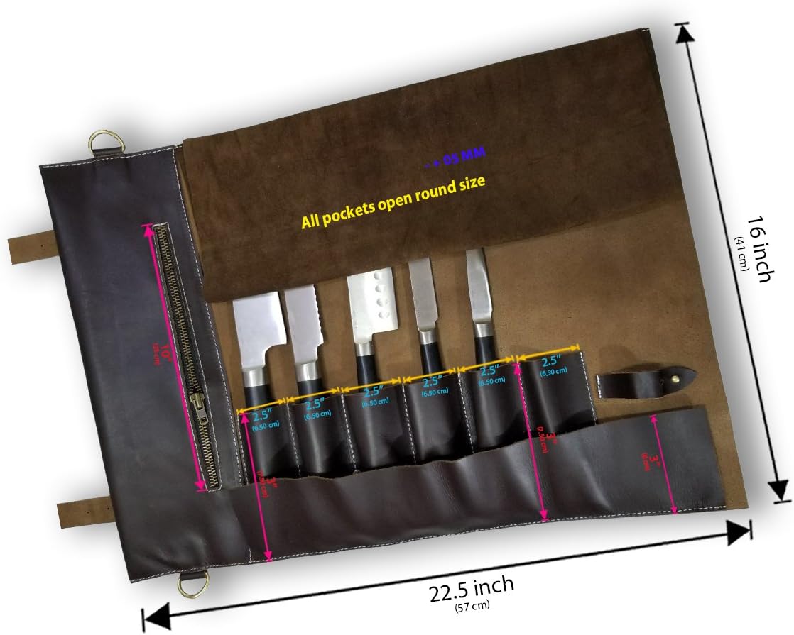 Premium Leather Chef Knife Bag