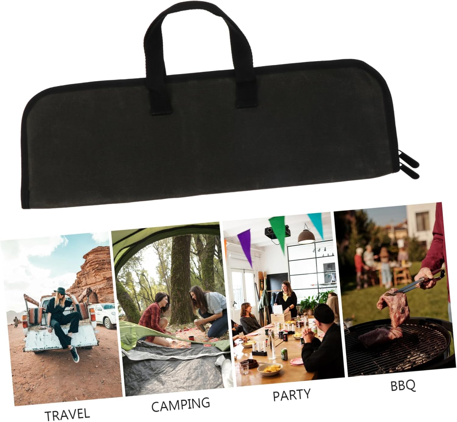 PRETYZOOM Knife Storage Bag for BBQ Picnic Use