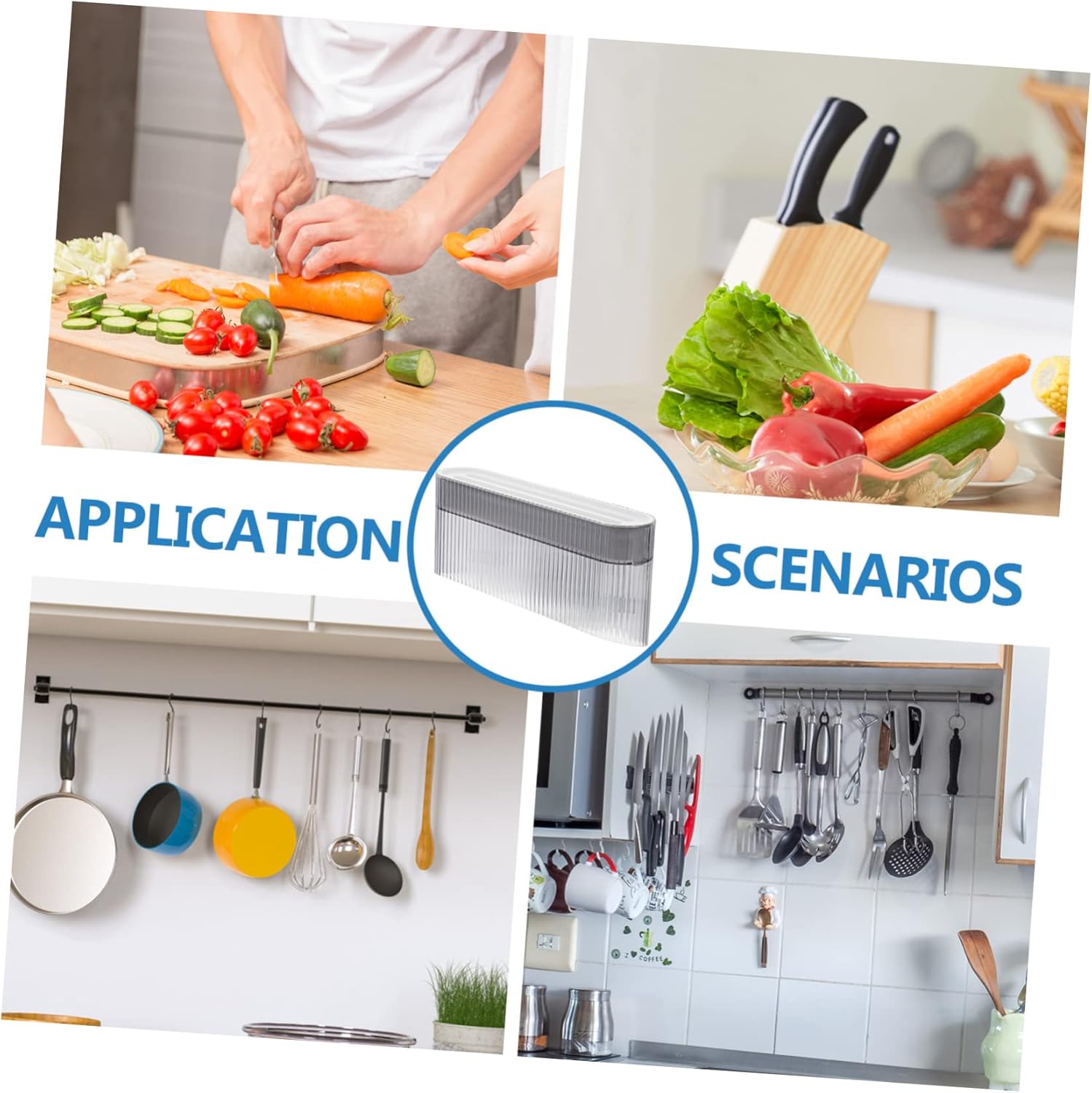 Wall-Mounted Kitchen Knife Organizer