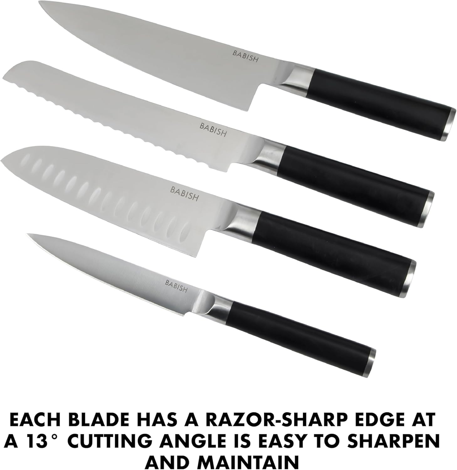 Babish German Steel Kitchen Knife Block Set