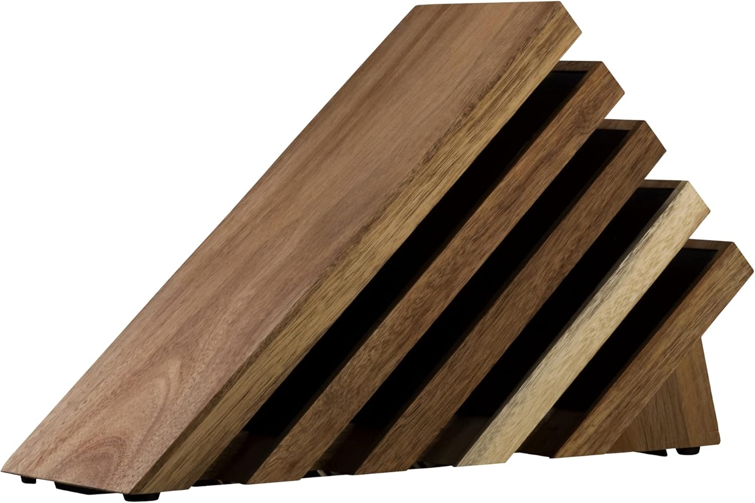 Messermeister Next Level Magnetic Knife Block Acacia Wood Panels - Holds 16 Knives