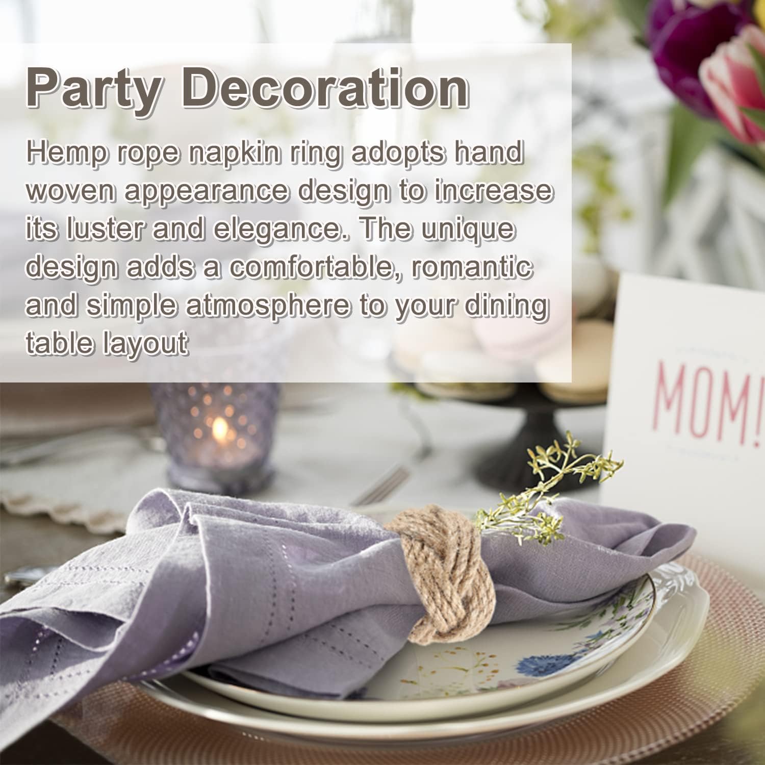 6-Piece Rustic Napkin Rings Set