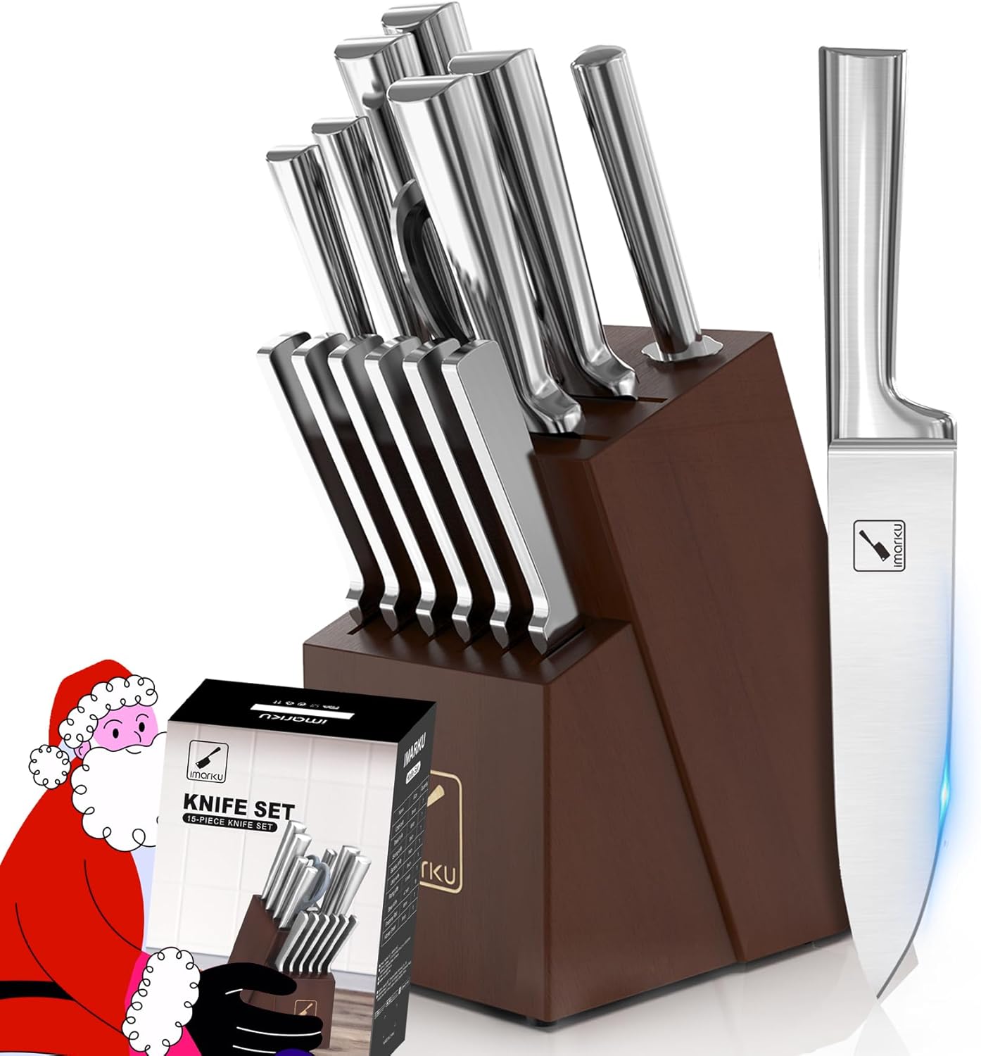 15-Piece Knife Set with Japanese Stainless Steel