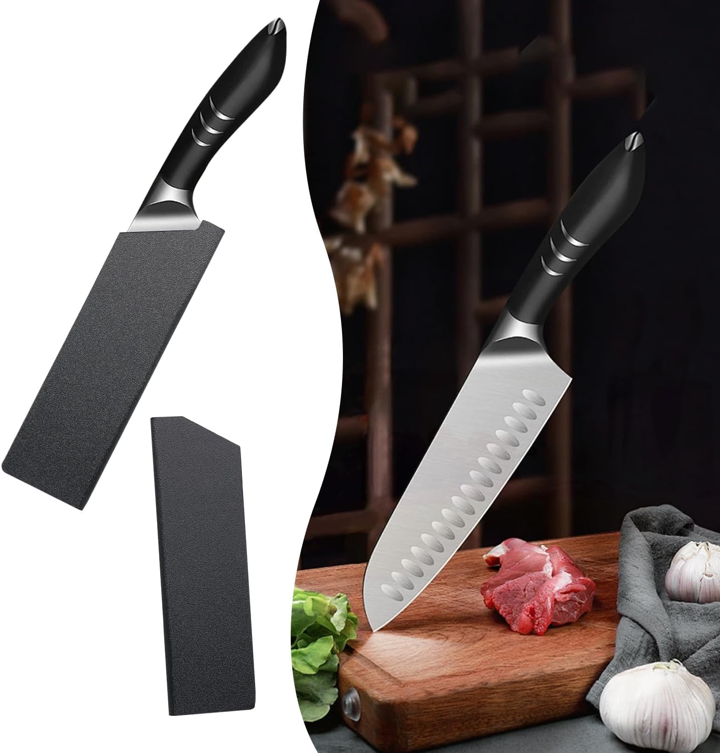 4-Piece Kitchen Knife Edge Guards for 7 Knives