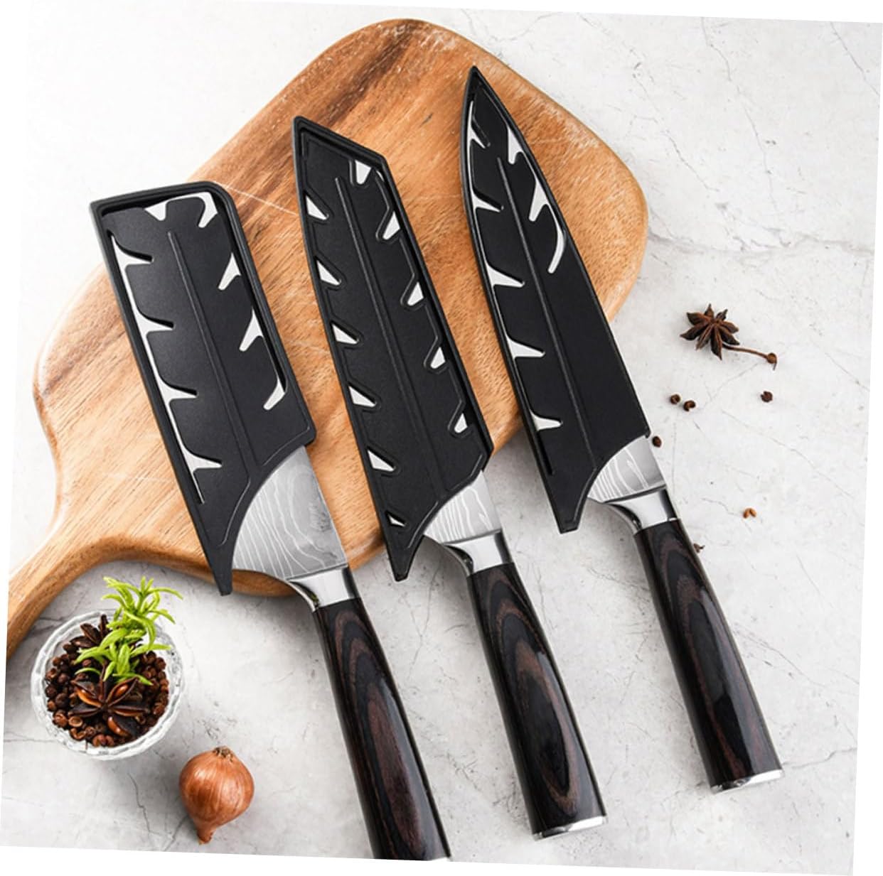 PRETYZOOM 8pcs Chef Knife Set Plastic Cutter Covers