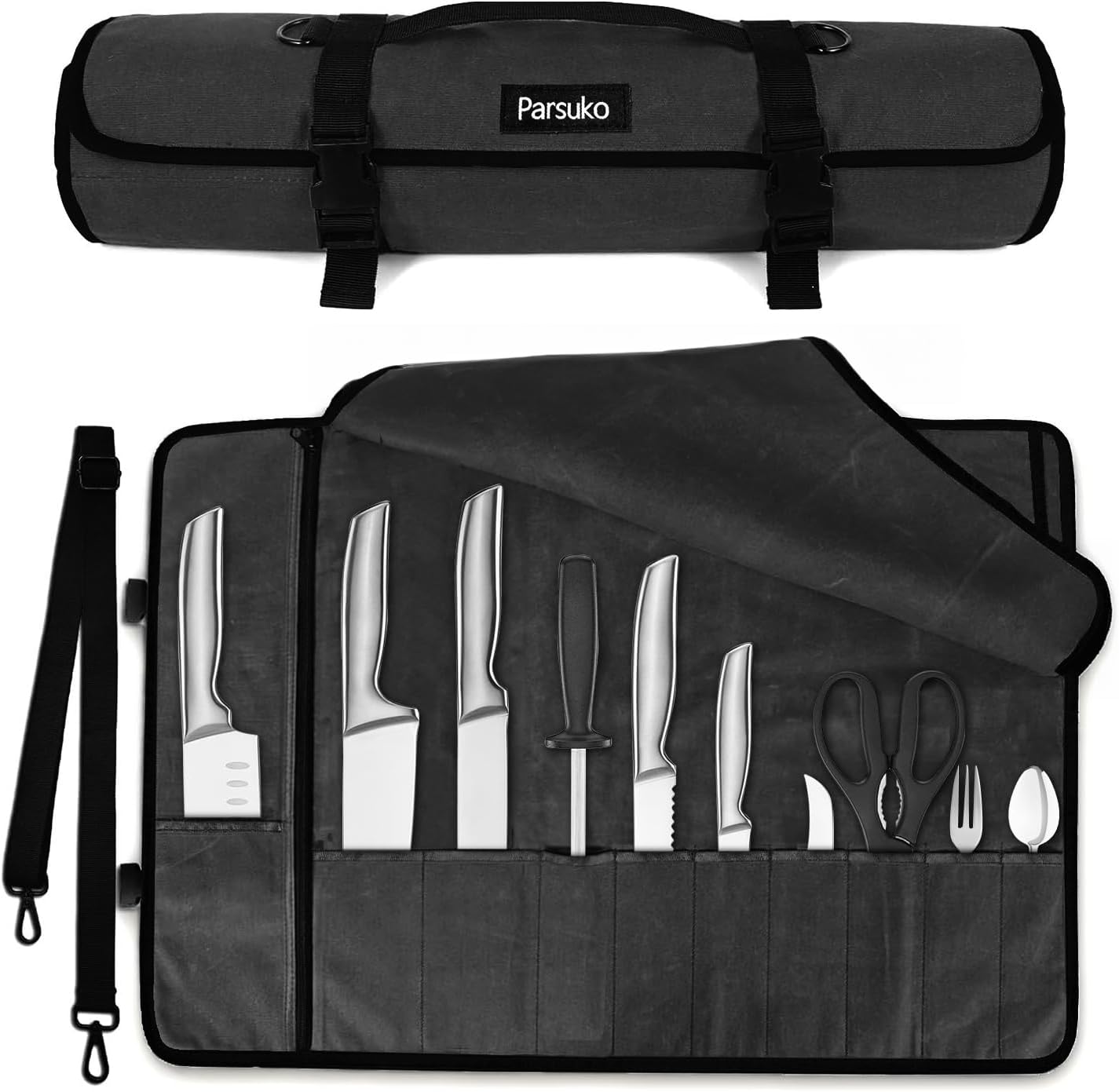 Parsuko Chef Knife Roll Bag