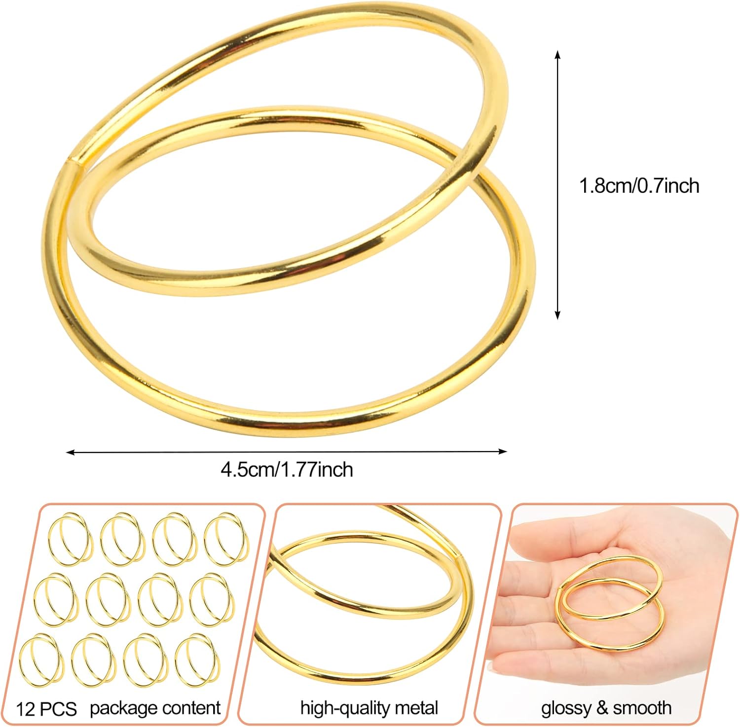 Polished Gold Napkin Rings