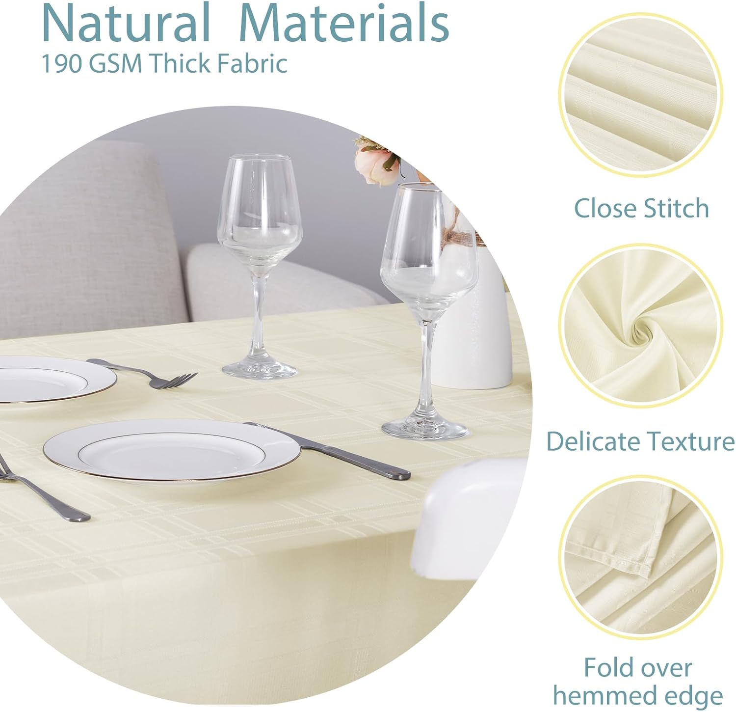 Elegant and versatile tablecloth for dining rooms kitchens and more