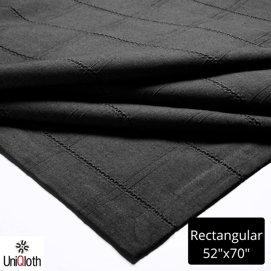 Relax at Home Rustic Farmhouse Tablecloth 52x70 Black