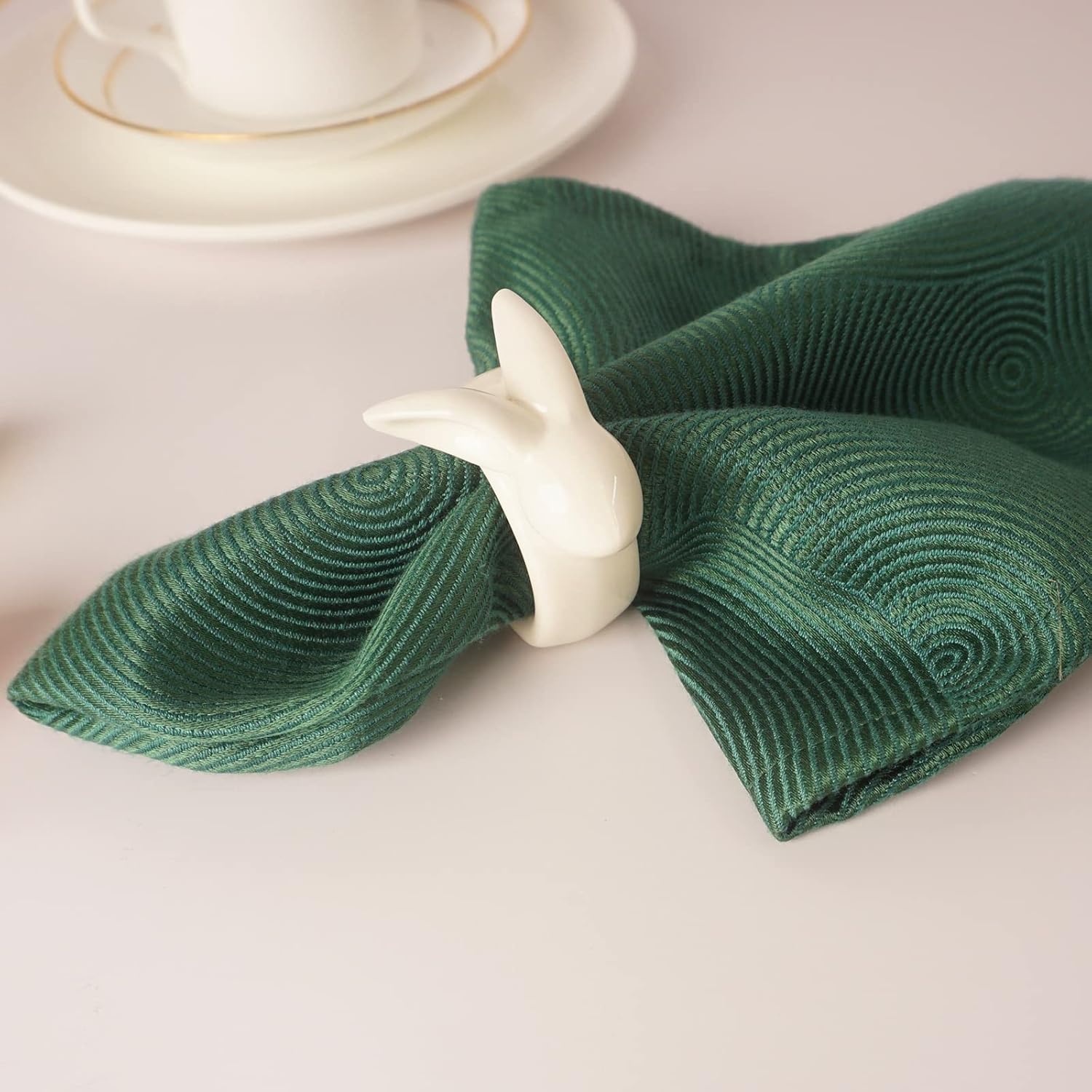 Utalek Easter Bunny Napkin Rings Set of 6
