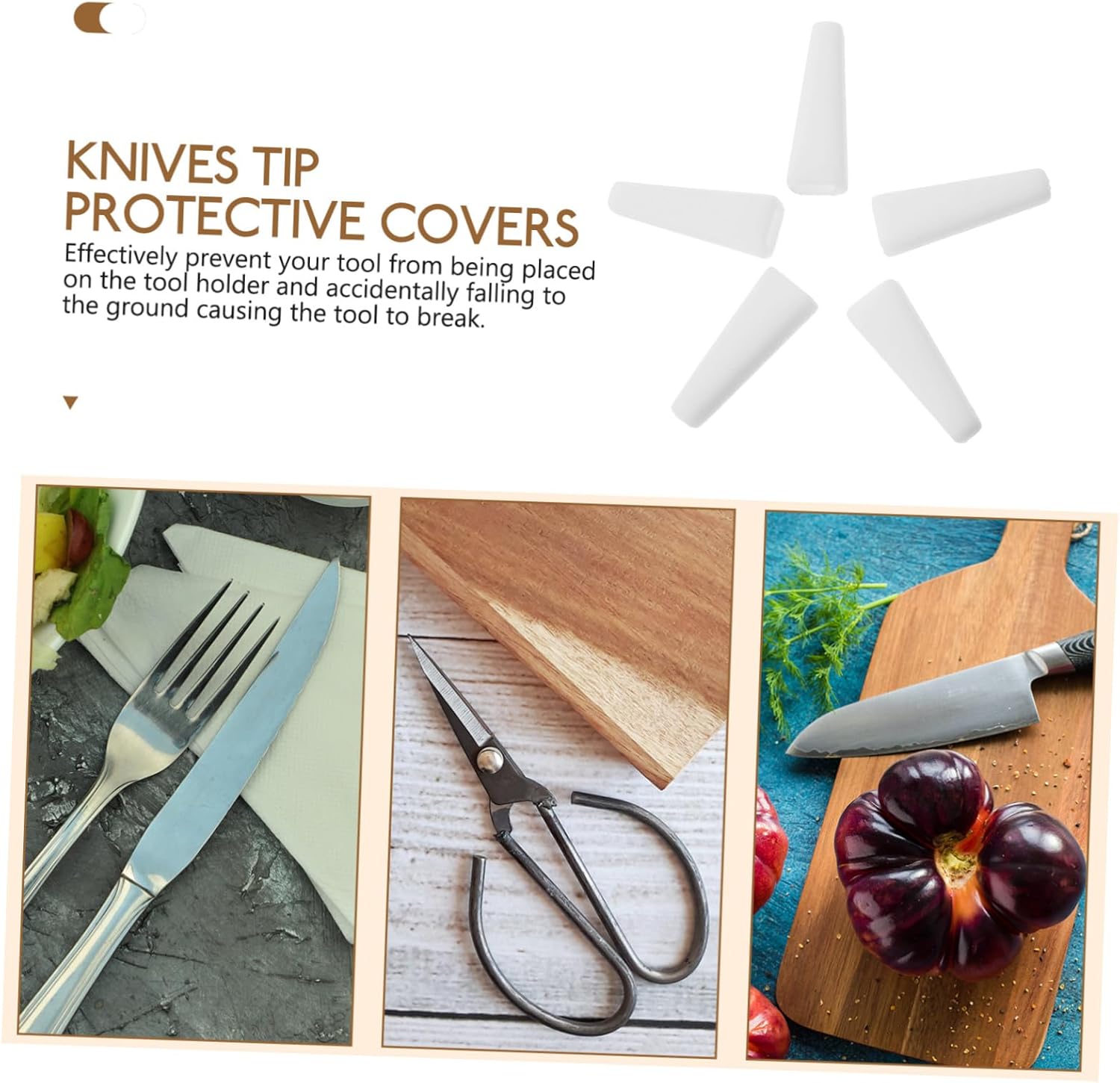 250PCS Chefs Knife Tip Guards Anti-Scratch Protection for Small Cutters