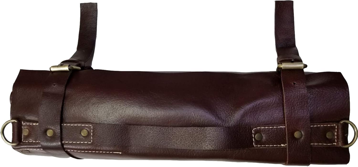 Lightweight Premium Leather Chef Knife Bag