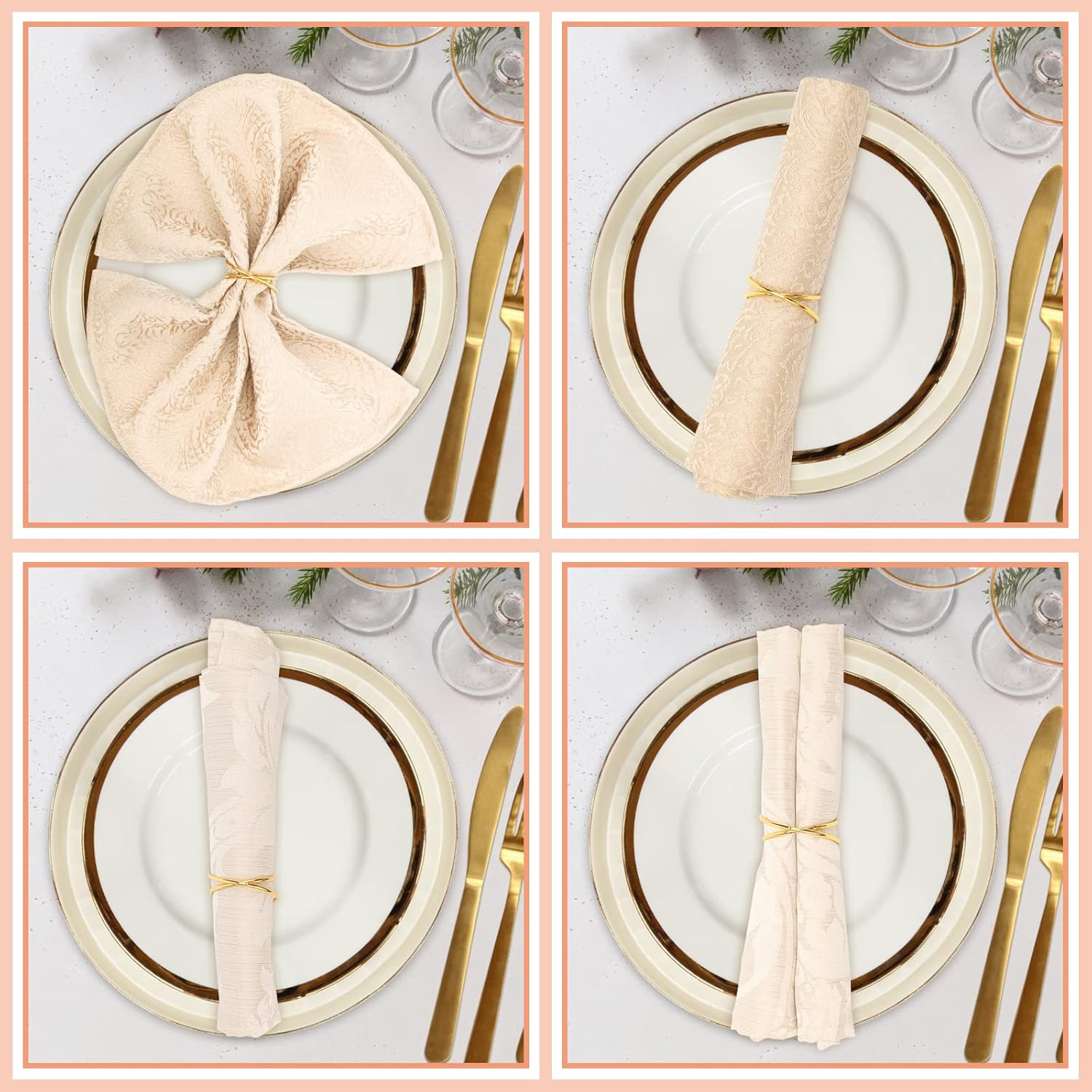 Polished Gold Napkin Rings
