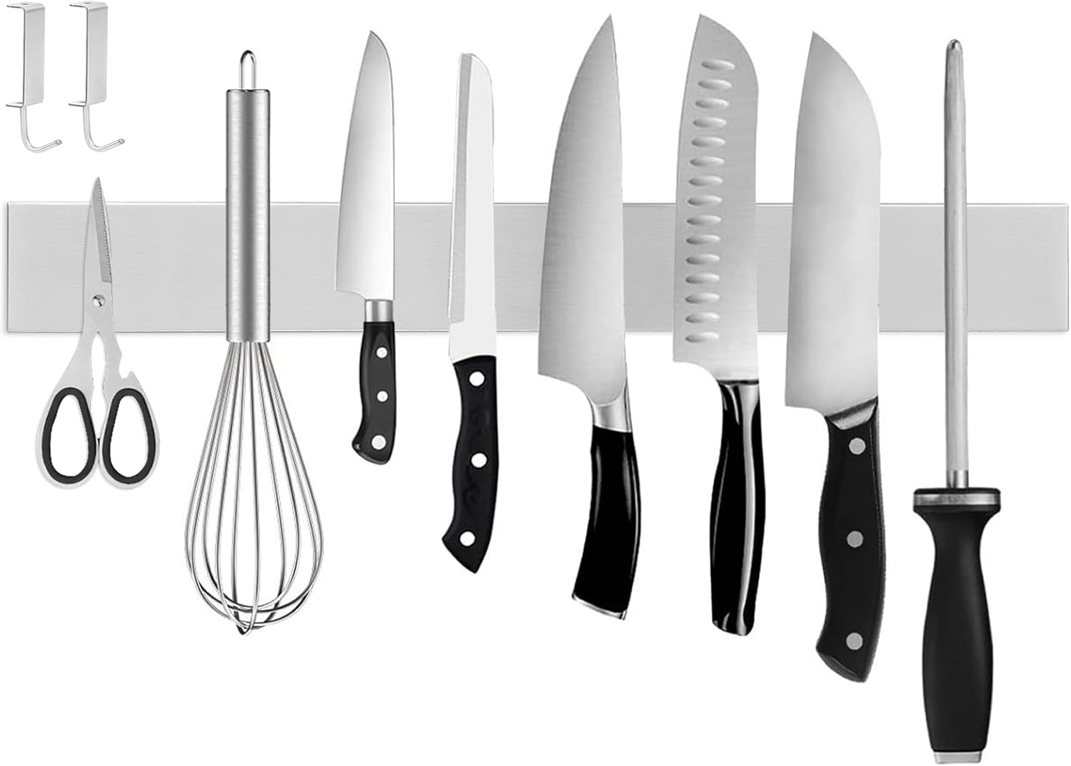 16-Inch Stainless Steel Magnetic Knife Strips Secure Kitchen Organizing Solution