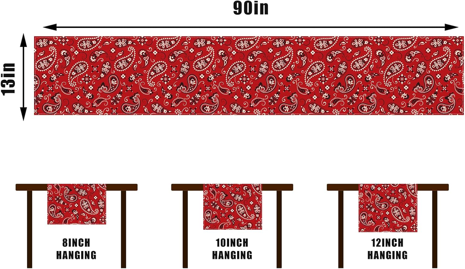 13x90 premium Western_tablecloth for parties and events
