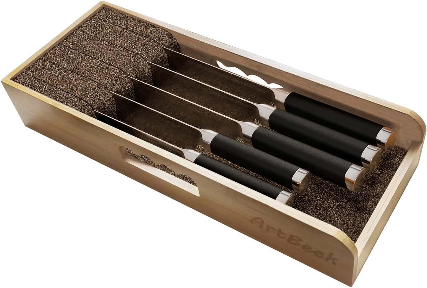 Bamboo Knife Holder for Drawers